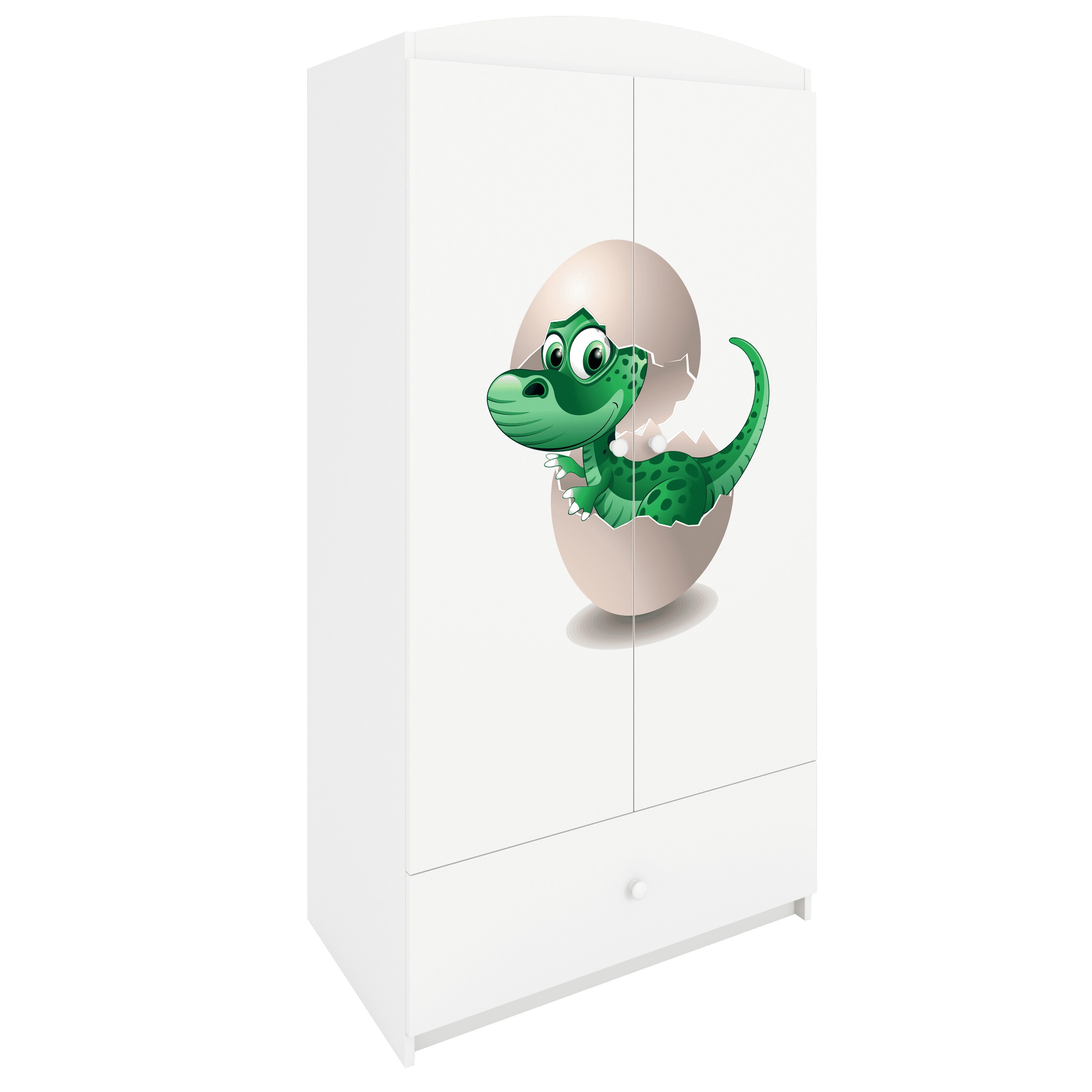 Raumhirsch Furniture Kinderkleiderschrank mit Motivauswahl - Kleiderschrank für Kinder (Kinderzimmerschrank für Jungen, Mit Ablagefächern & Kleiderstange) robuste Verarbeitung, kindgerecht, verschiedene Farben & Designs