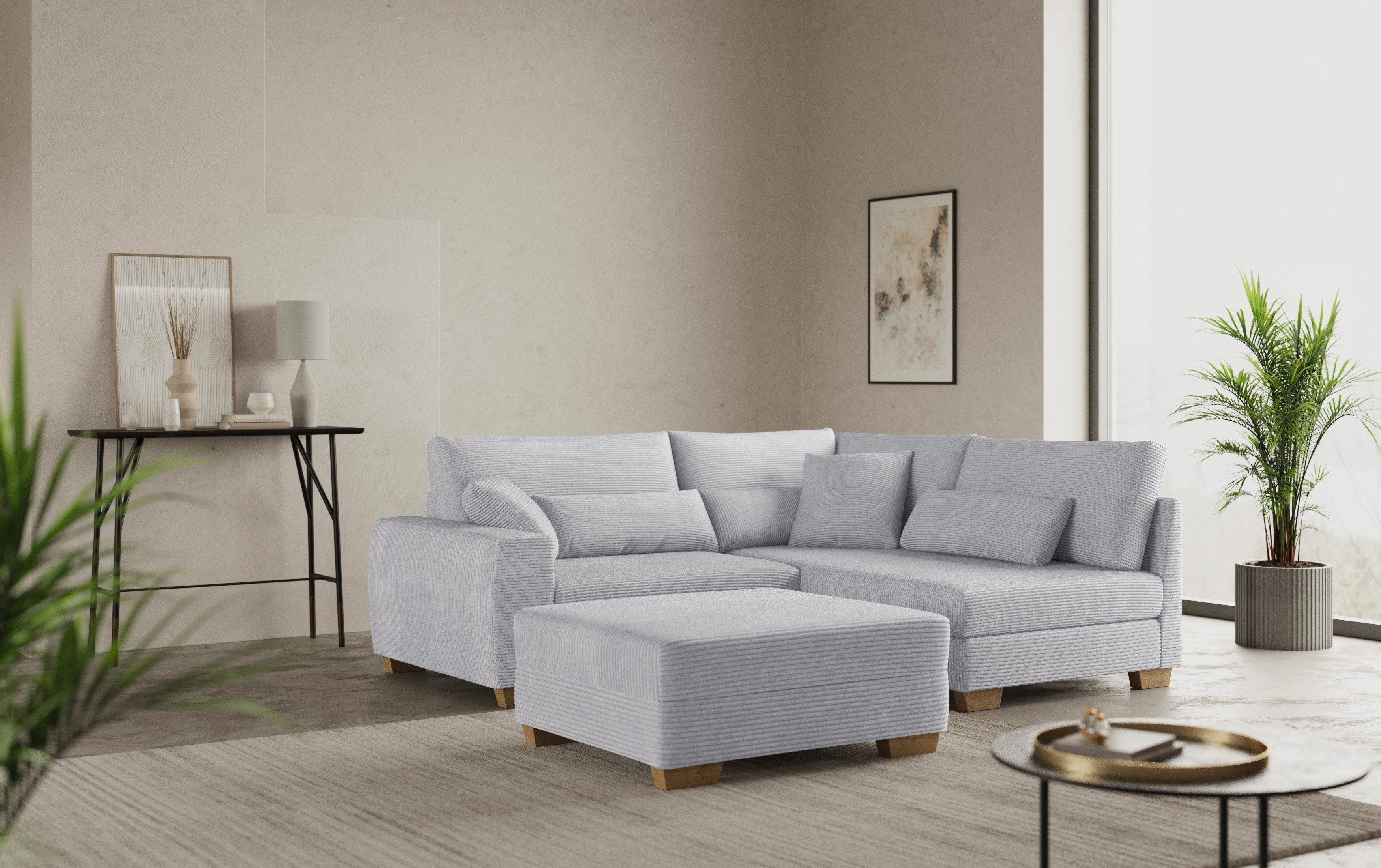 Mr. Couch Hocker Helena, Mit DuraSpring-Taschenfederkern, günstig online kaufen