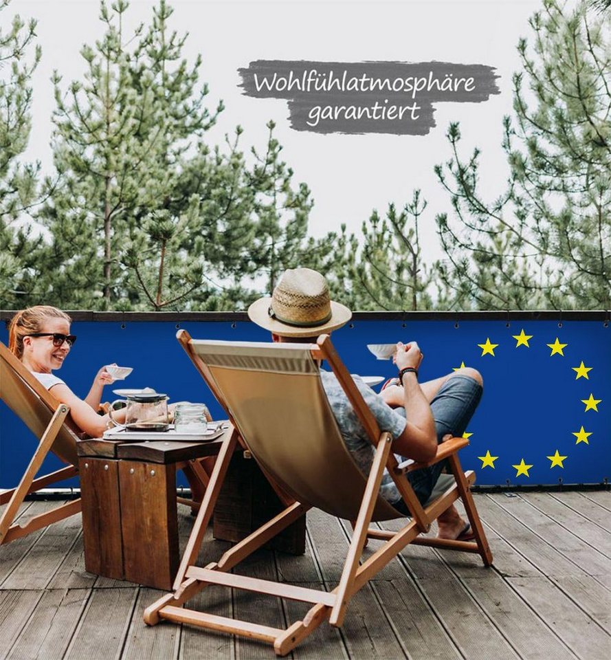 Thumbnail - MyMaxxi Sichtschutzelement Balkonbanner Europa Balkon Sichtschutz Garten, (Bambus grün)