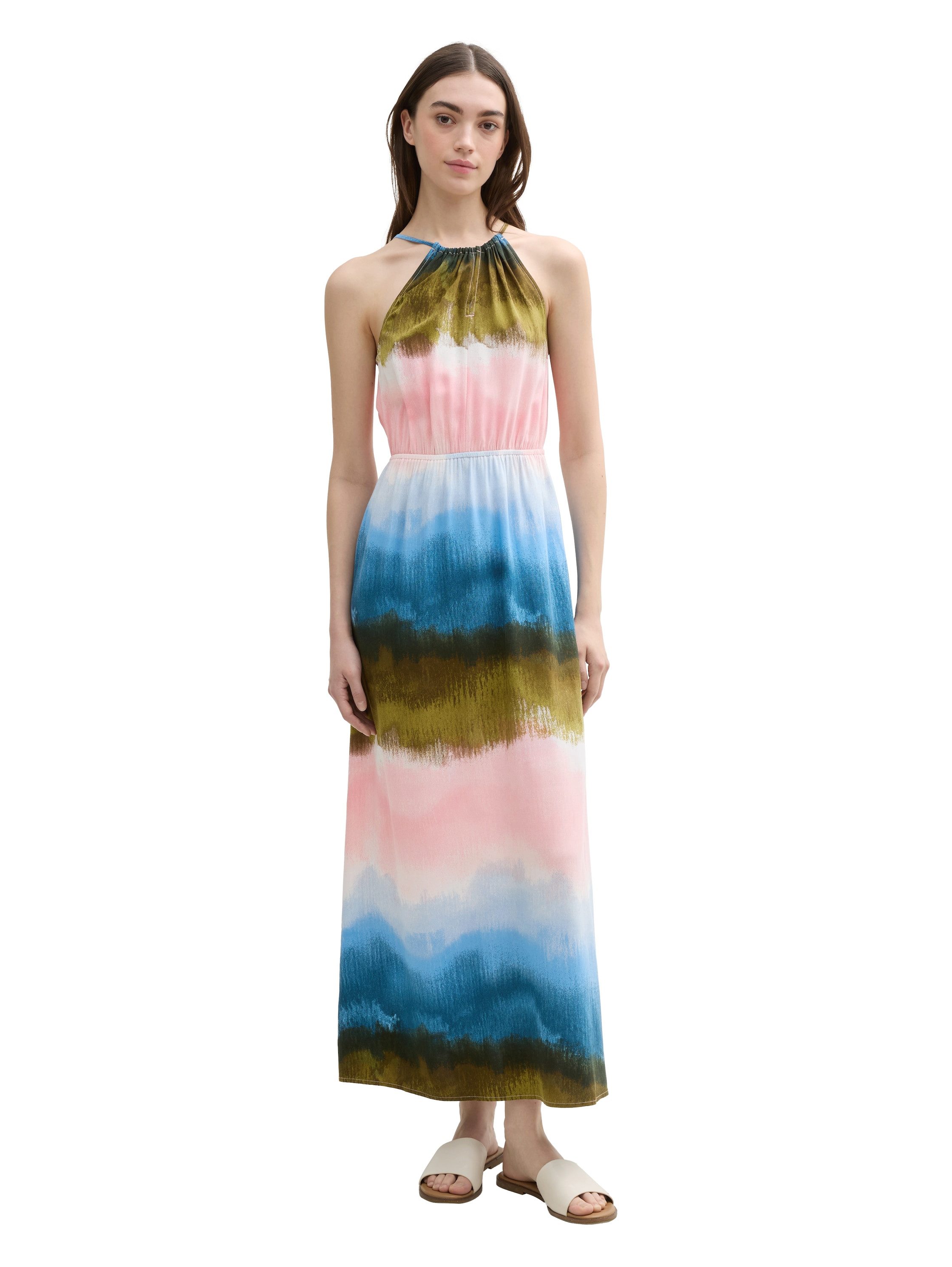TOM TAILOR Denim Neckholderkleid Sommerkleid mit Knopfverschluss günstig online kaufen