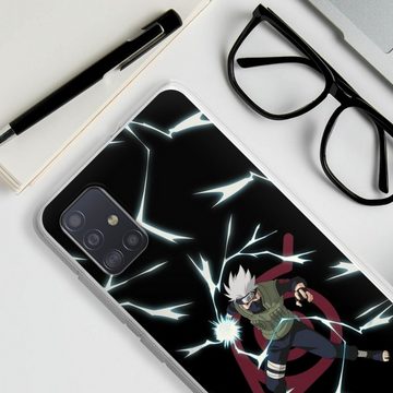 DeinDesign Handyhülle Kakashi Naruto Shippuden Offizielles Lizenzprodukt Kakashi Raikiri, Samsung Galaxy A51 Silikon Hülle Bumper Case Handy Schutzhülle