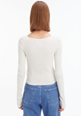 Calvin Klein Strickpullover mit Hakenverschluss