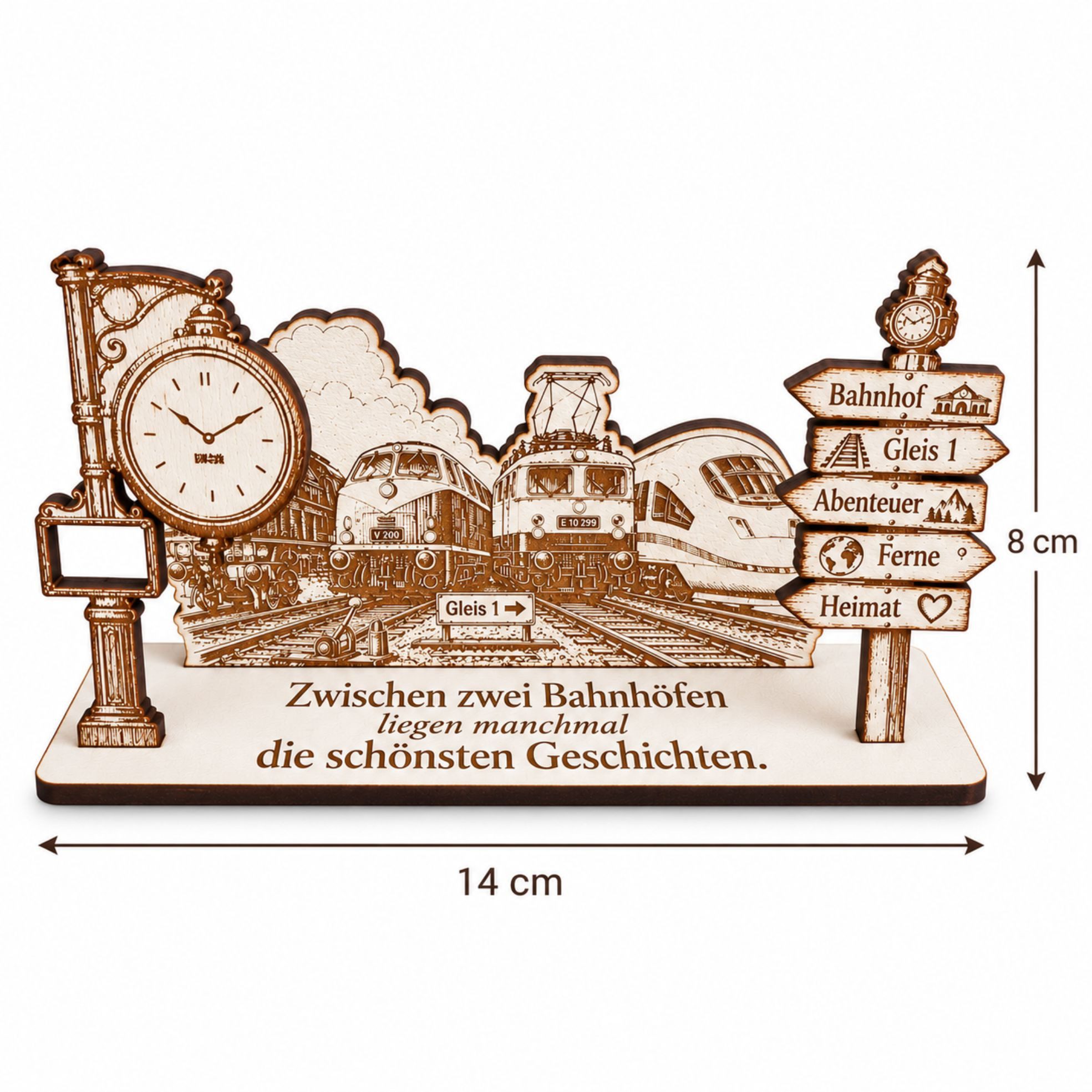 Dekolando Geschenkkarte Lokomotive Geldgeschenk Geschenk für Eisenbahnfans Lokführer 14 x 8 cm – Bild 2 von 5