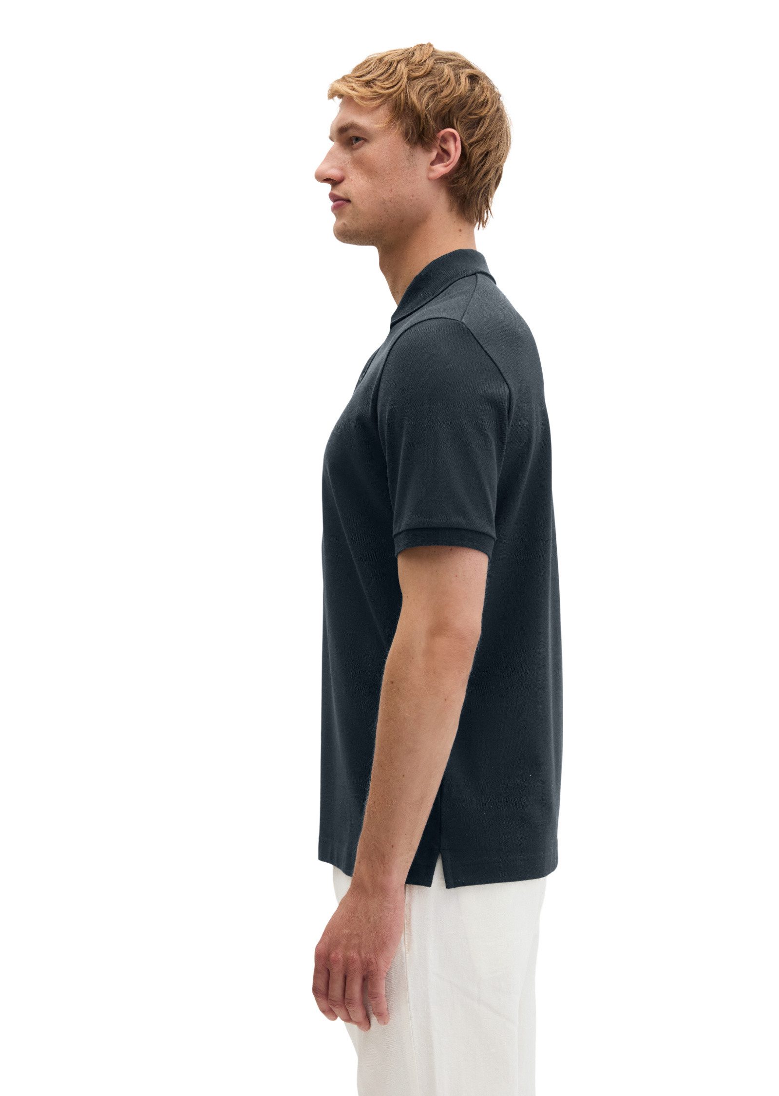 Marc O'Polo Poloshirt aus mittelschwerem Bio-Baumwoll-Viskose-Mix