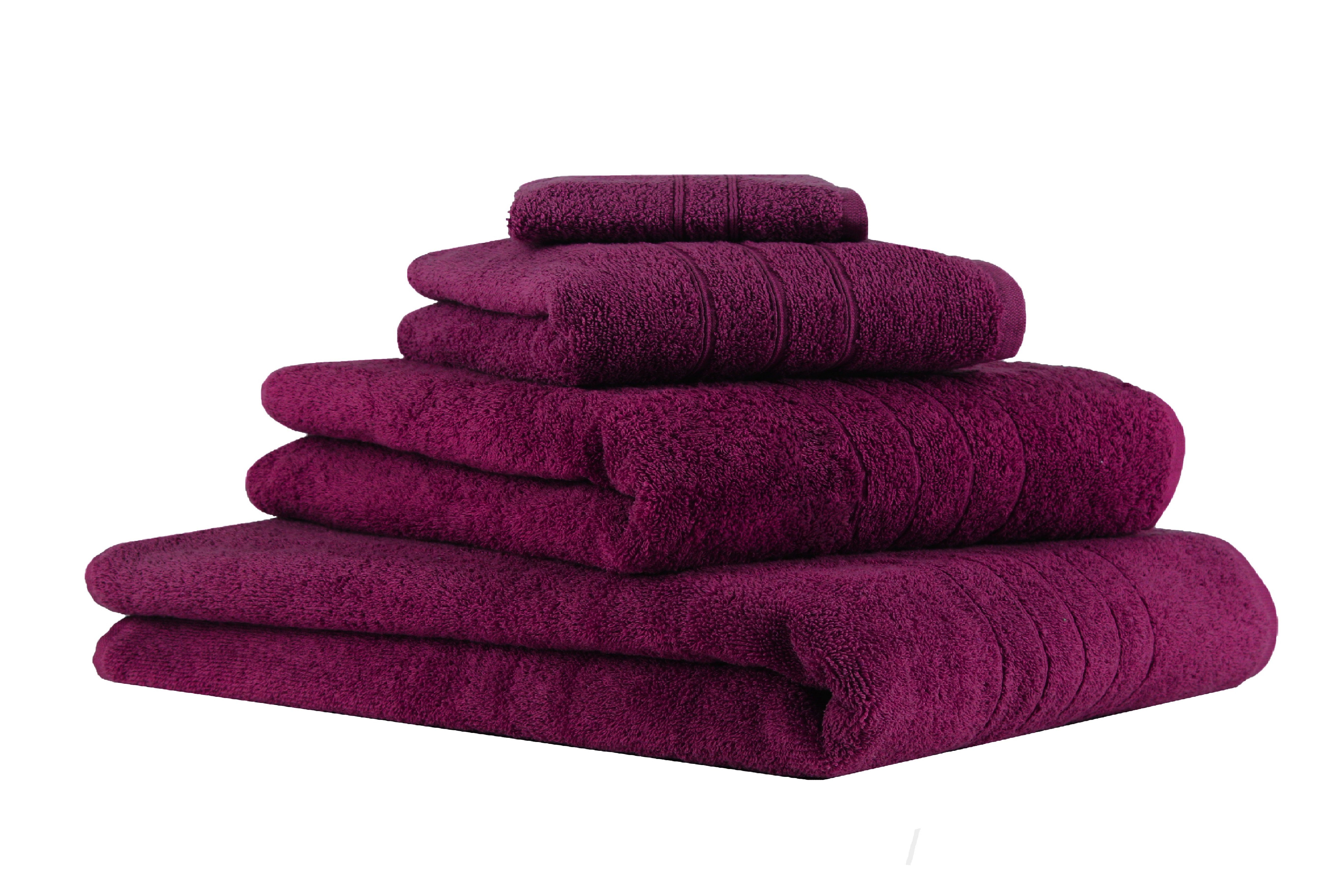Betz Handtuch Set 4-TLG. Handtuch-Set Deluxe Farbe Pflaume, 100% Baumwolle (Set, 4-St)