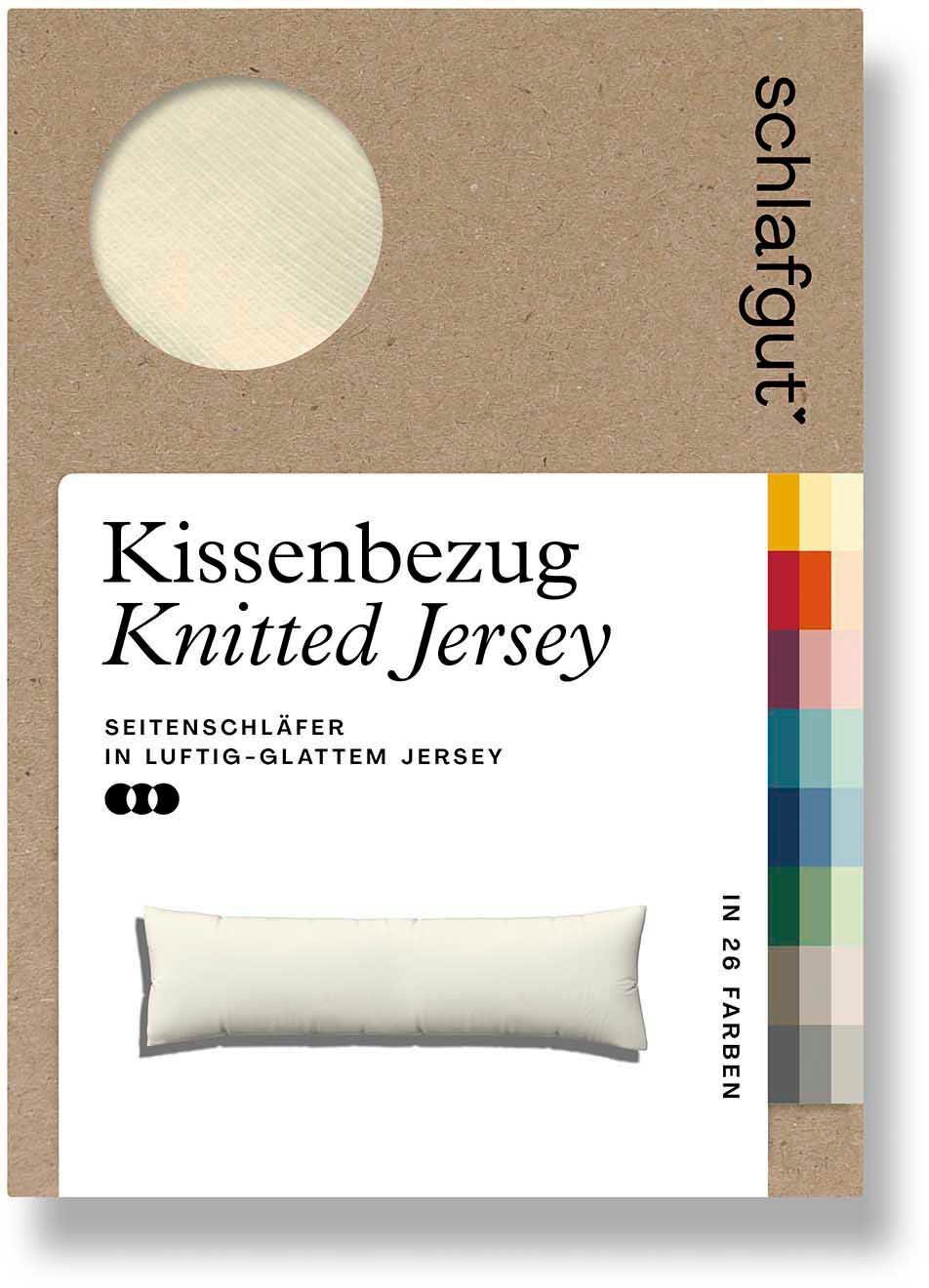 Schlafgut Seitenschläferkissenbezug Pure Seitenschläferkissen, (1 Stück), aus Bio-Baumwolle