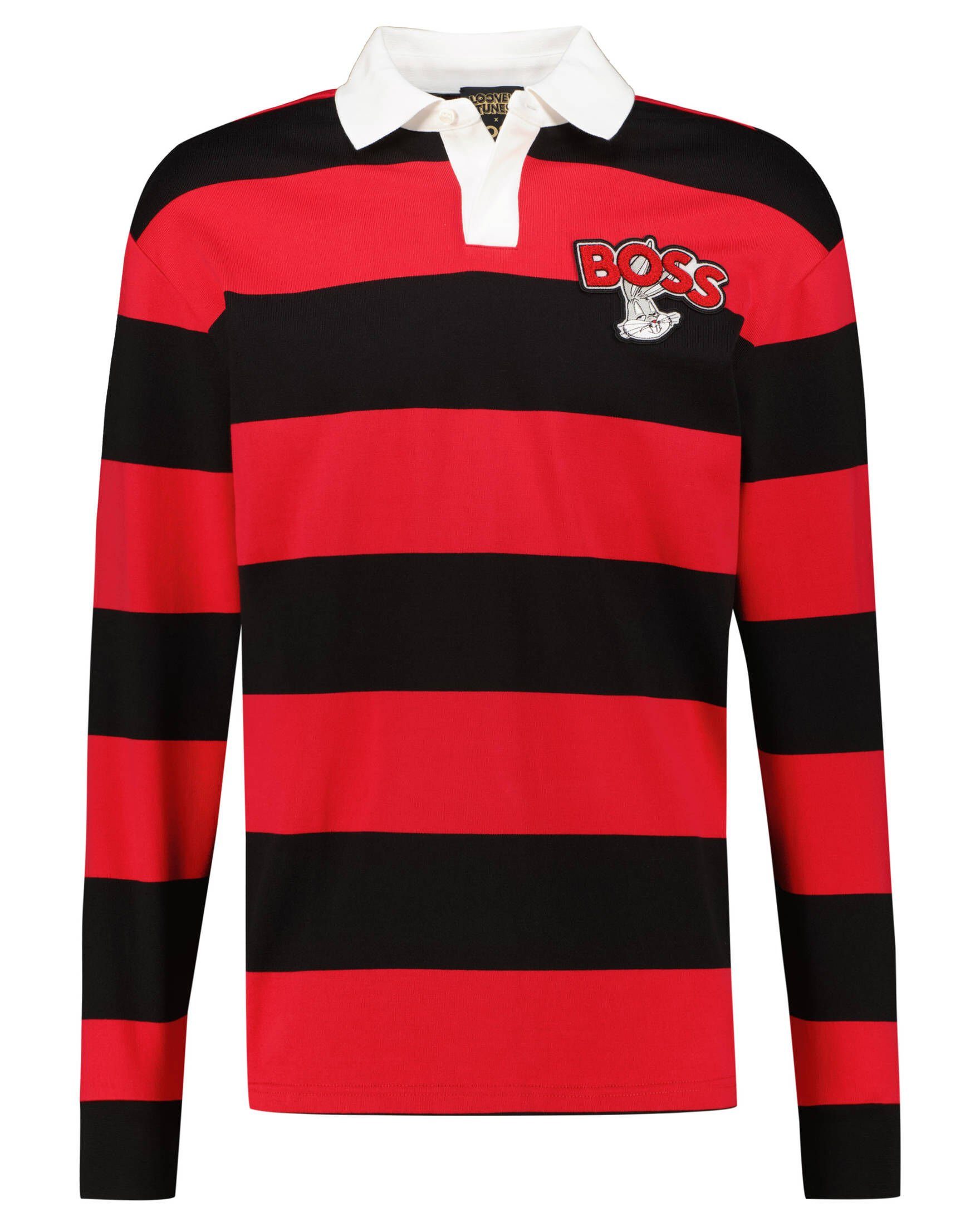 BOSS Poloshirt Herren Rugby-Polo PUGS_LNY Langarm (1-tlg)