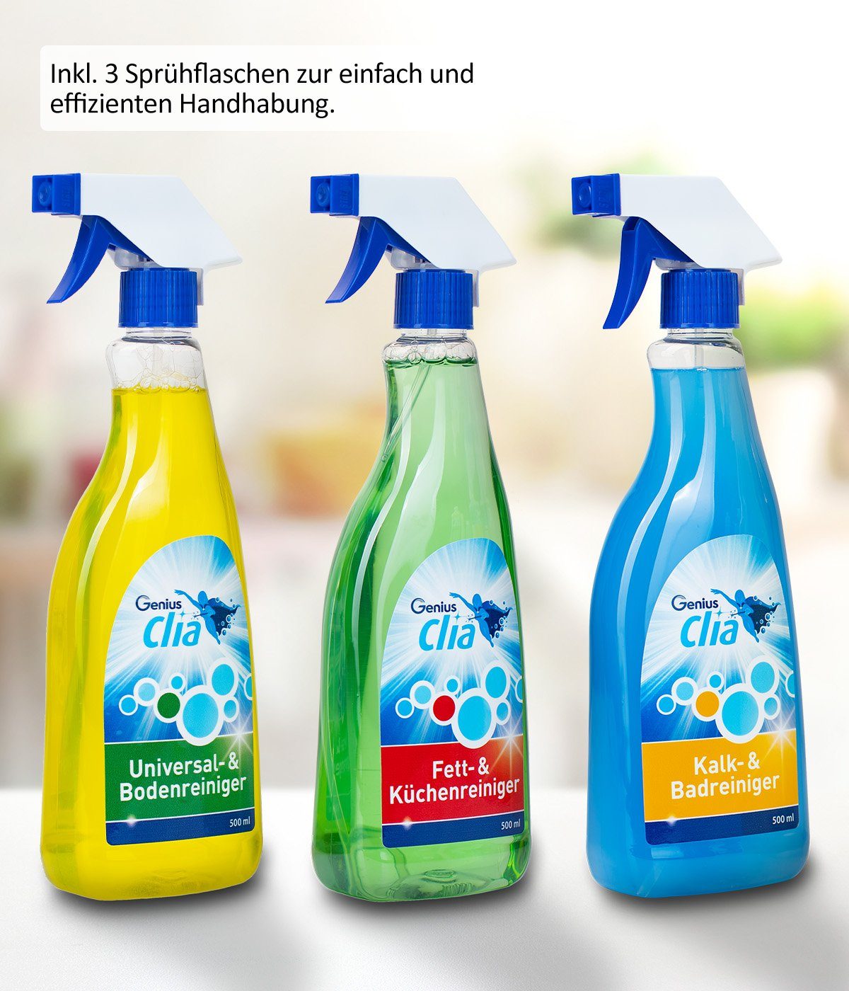 Clia Genius Genius Reinigungskonzentrate Reinigungsspray 8-tlg Set