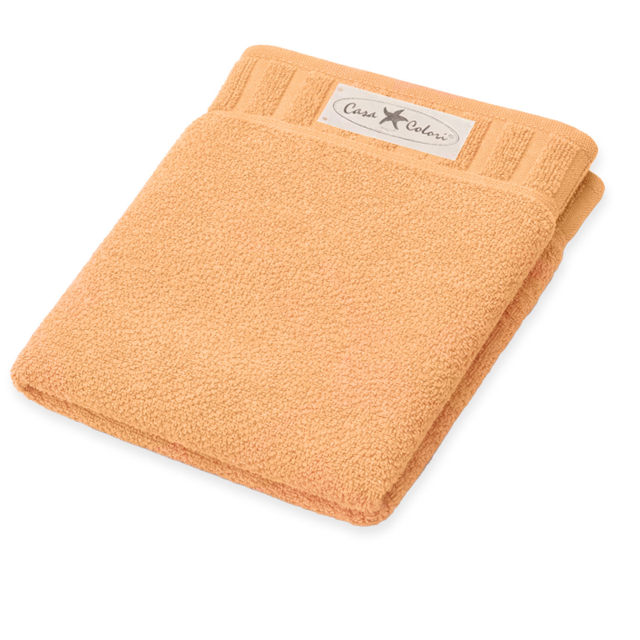 Casa Colori Handtuch Uni, Frottier (1-St), Hohe Farbbrillanz, Einfache Pflege