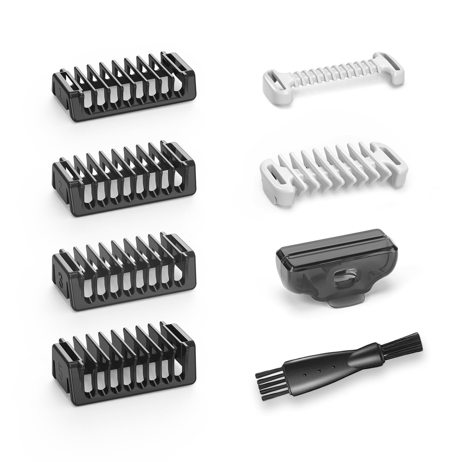 FOUORTUNATE-BEE Rasieraufsatz Aufsätze Schutzkamm - Set mit 1/2/3/5 mm Fixierkämmen, 0 mm Intimhautschutz & 3 mm Körperkamm -Kompatibel mit O Blade QP2734 QP2824 QP25XX QP26XX 360 Pro, Aufsätze Oblade Zubehör, 6 Stück