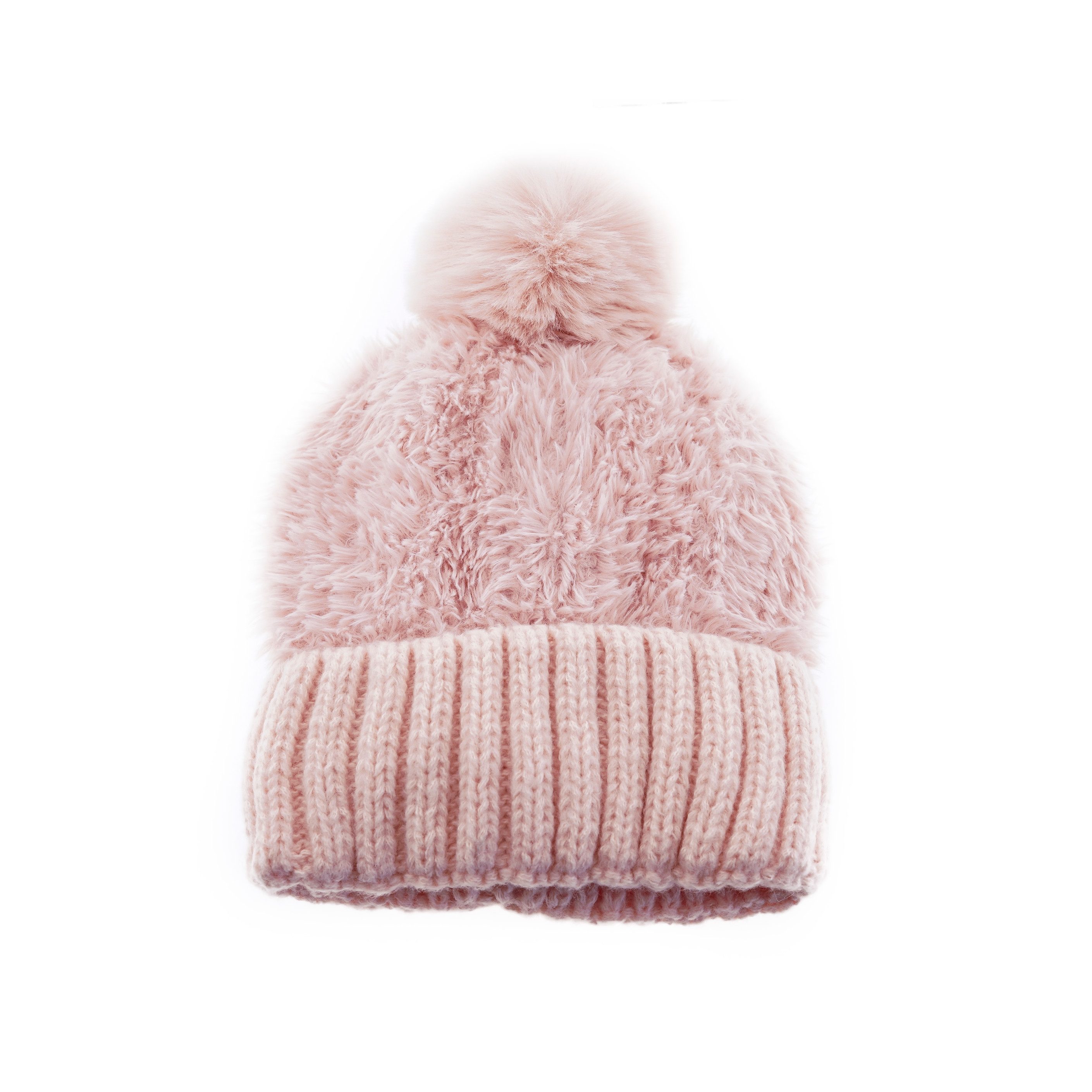 Bommelmütze Wintermütze mit Plüsch Bommelmütze mit Innenfutter Unisex OneSize