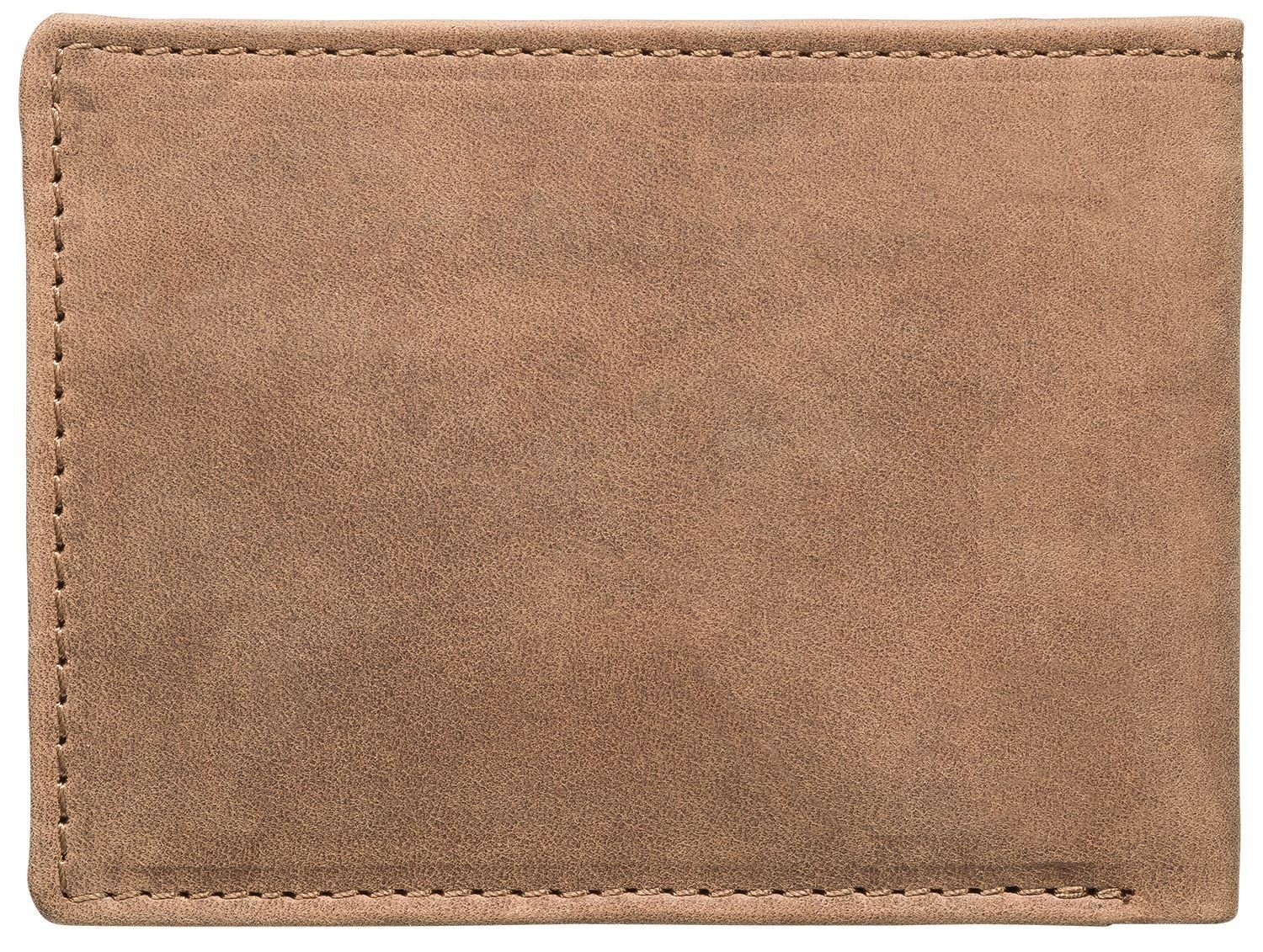 Münzfach 1-fach Kreditkartenfächer, Red RB-WT-001-05, Geldbörse mit klappbar, Baron Druckknopf
