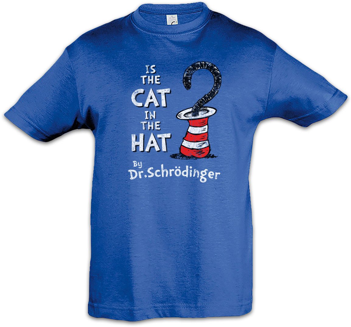 Print-Shirt Cat In The Hat Kinder T-Shirt Schrödingers Schrodinger Schroedingers