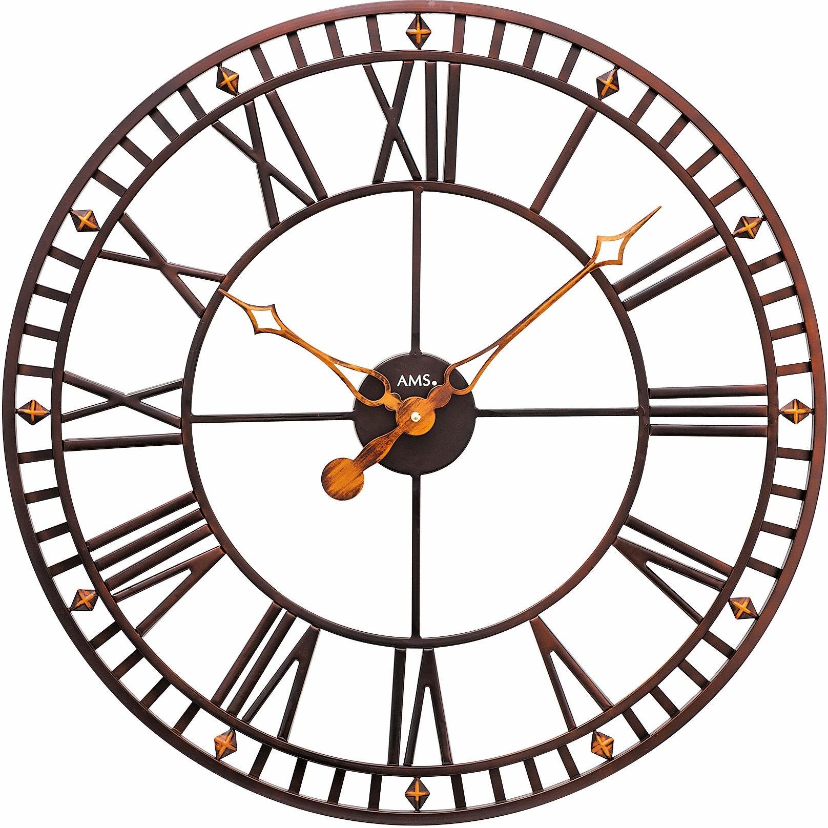 AMS Wanduhr W9537 (Quarzuhr,Wohnzimmer,Esszimmer,Küche,Arbeitszimmer,Büro,Flur)