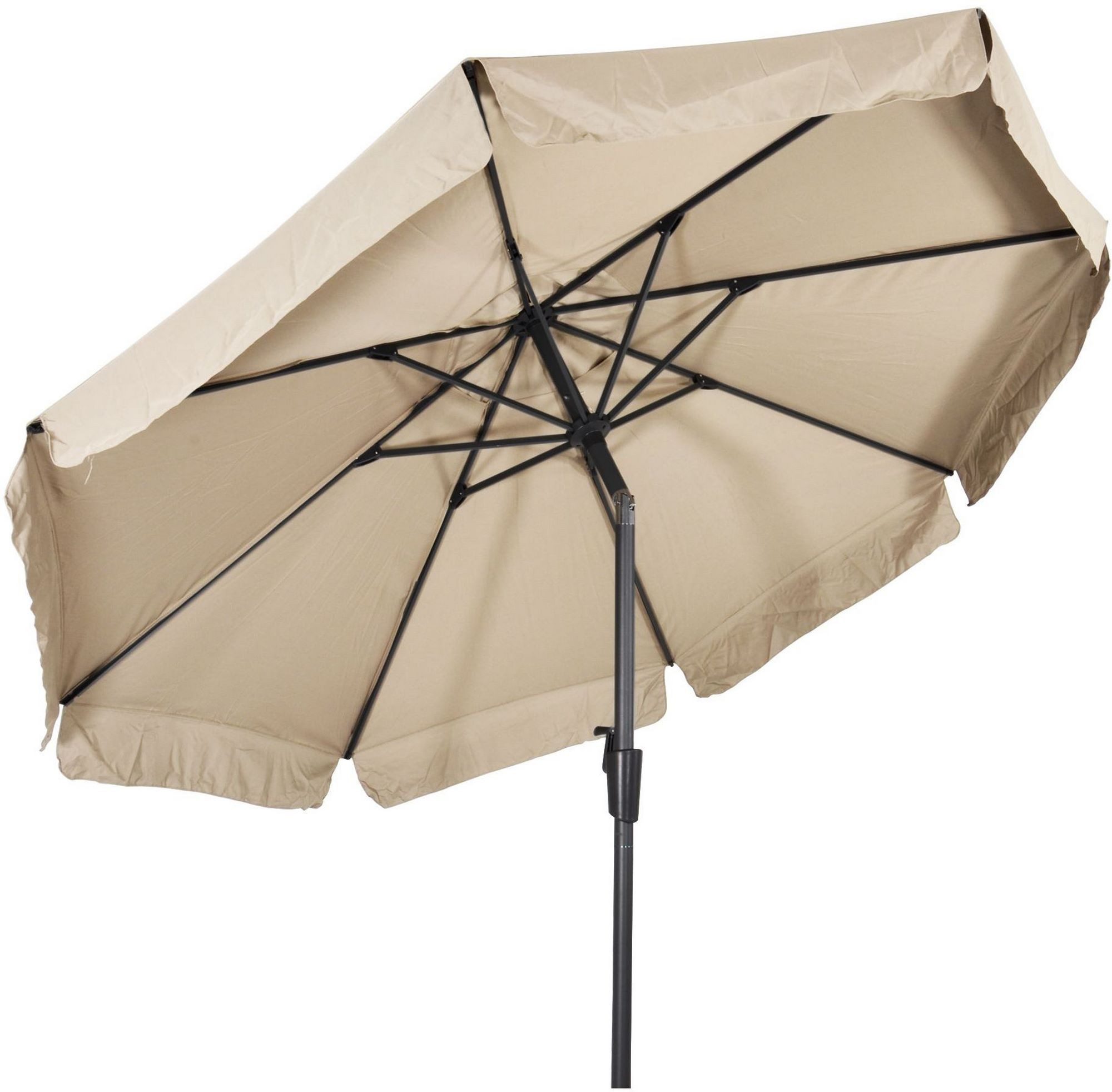 Lesli Living Sonnenschirm Lesli Living Sonnenschirm "Libra Ecru" Ecru Ø 3m mit UV-Schutz 30+
