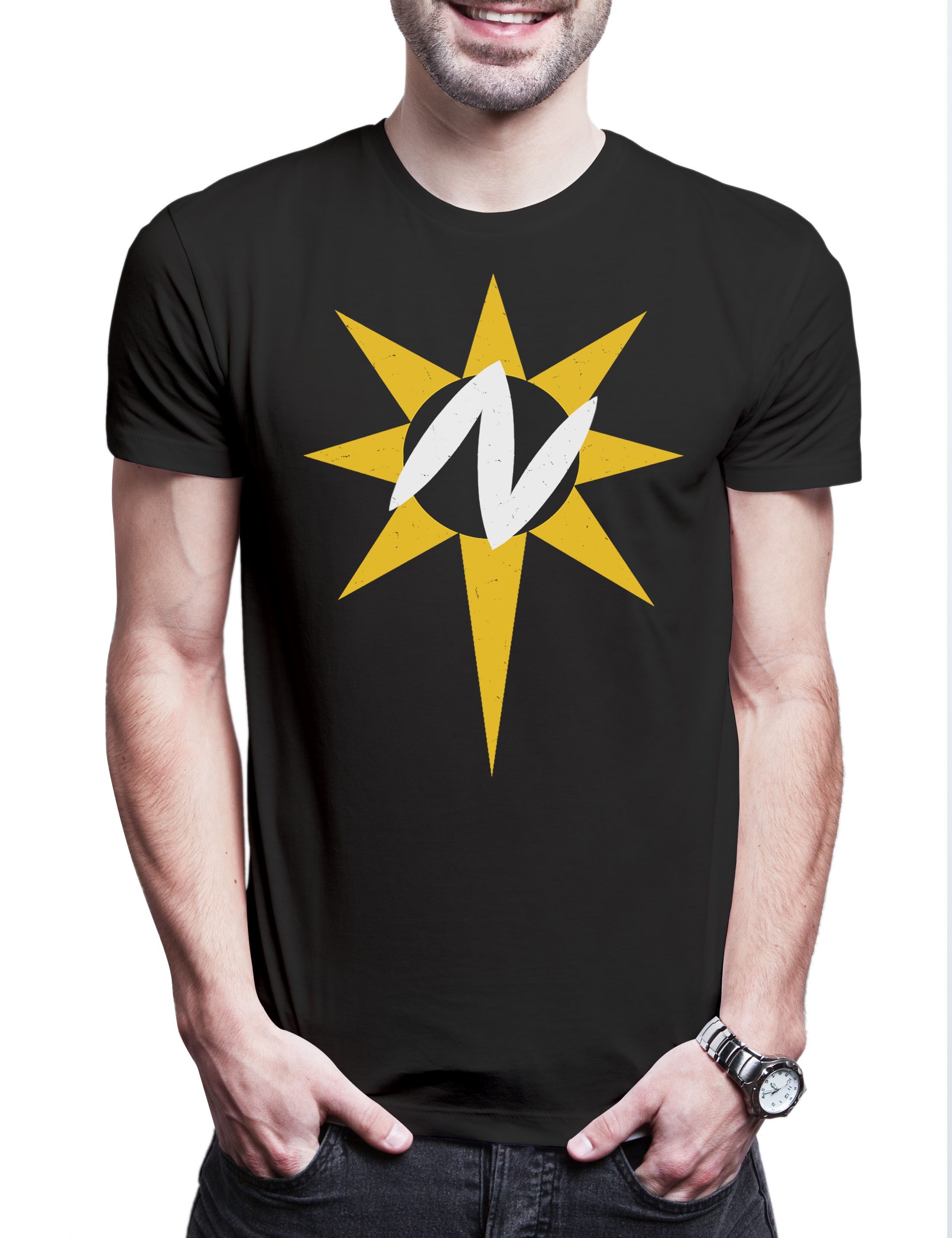 Print-Shirt Nuclear Man Logo Herren T-Shirt Super Symbol Sign Retro Man Superman