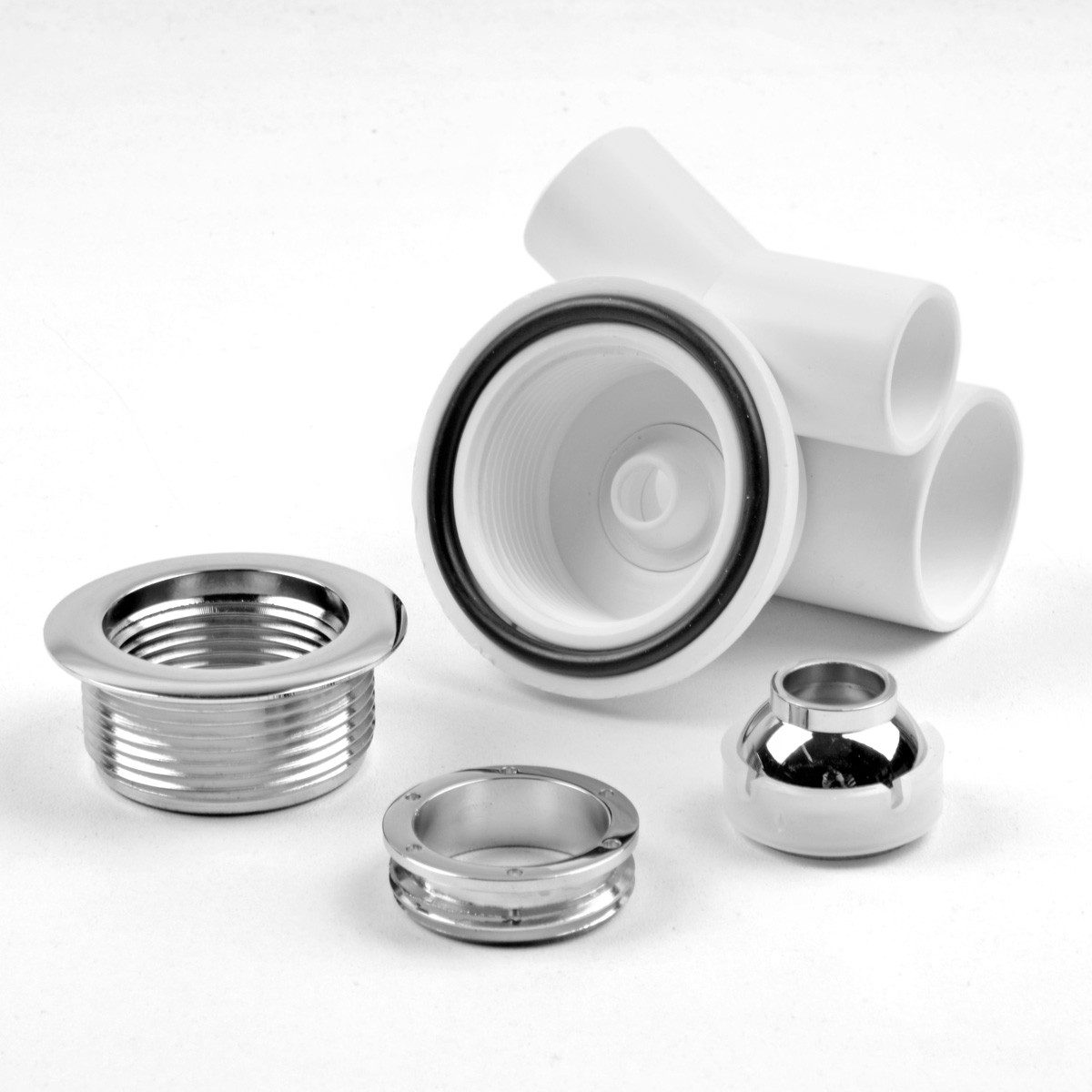 AQUADE Massagedüse Seitendüse Ø50mm, 1-St., Wasserdüse verchromt für Whirlpool, Jacuzzi
