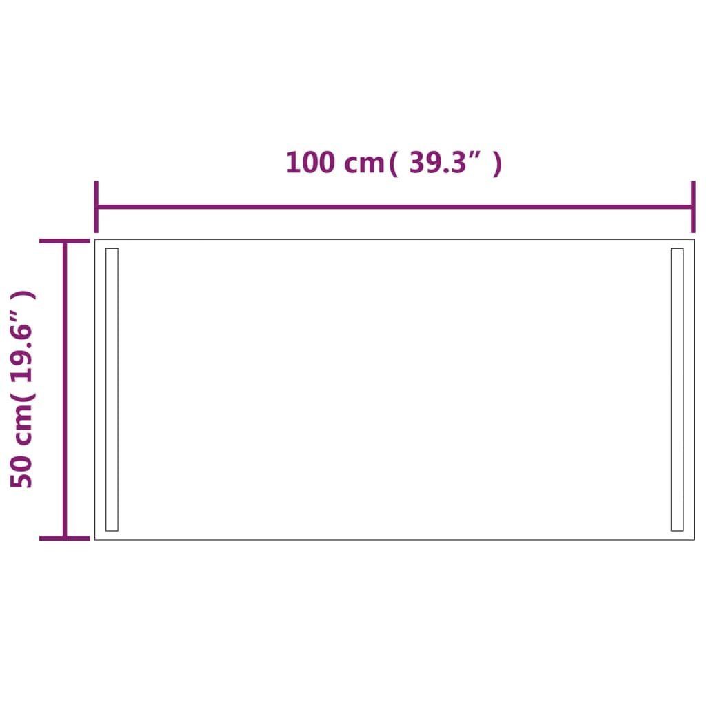 Spiegel LED-Badspiegel 100x50 vidaXL cm