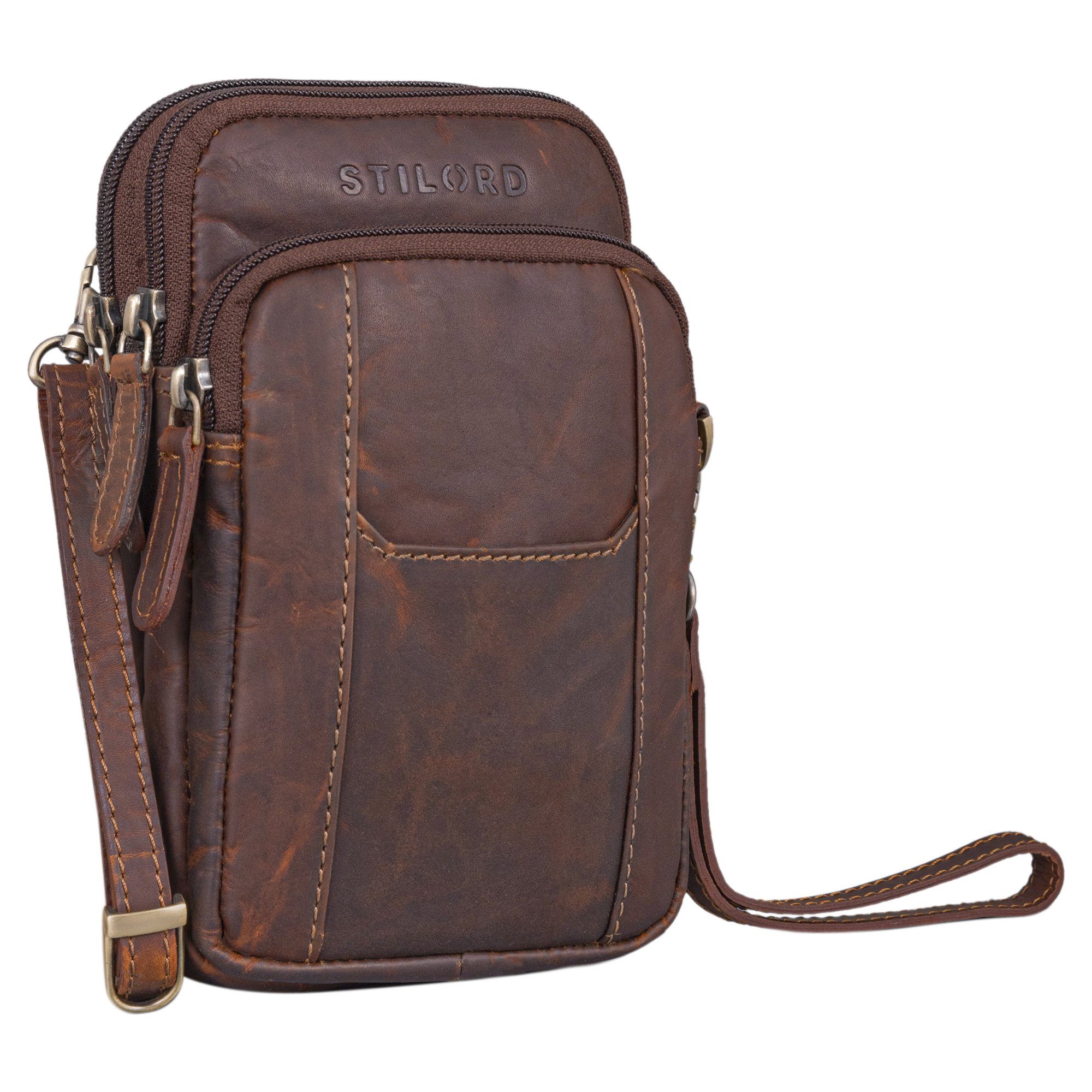 Handtasche "Tertius" 3-in-1 Herren Umhängetasche Handgelenktasche Gürteltasche