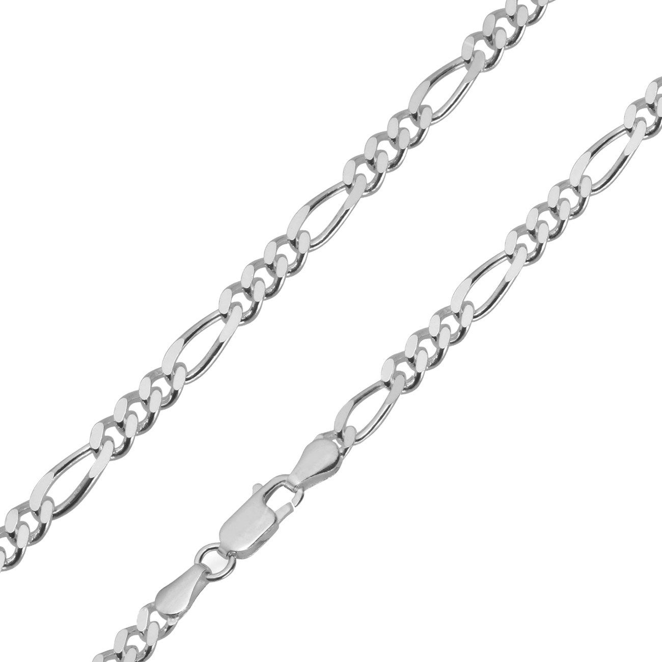 trendor Kette ohne Anhänger Silberkette für 925 Sterlingsilber Figaro-Muster