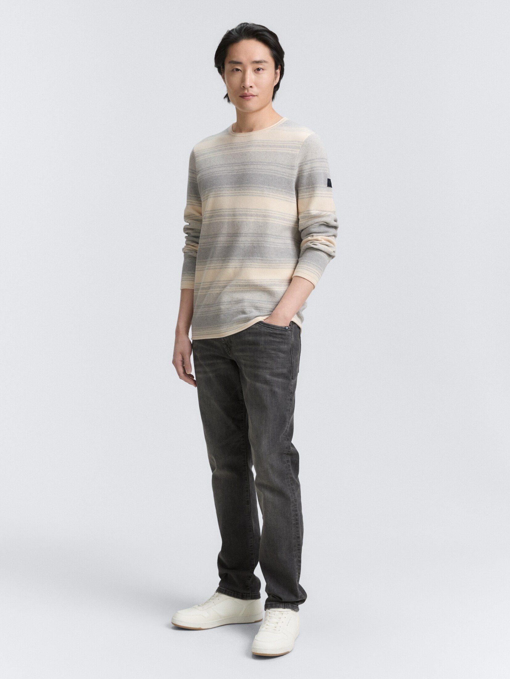 TOM TAILOR Strickpullover Pullover & Strickjacken Strickpullover im Streifenmuster