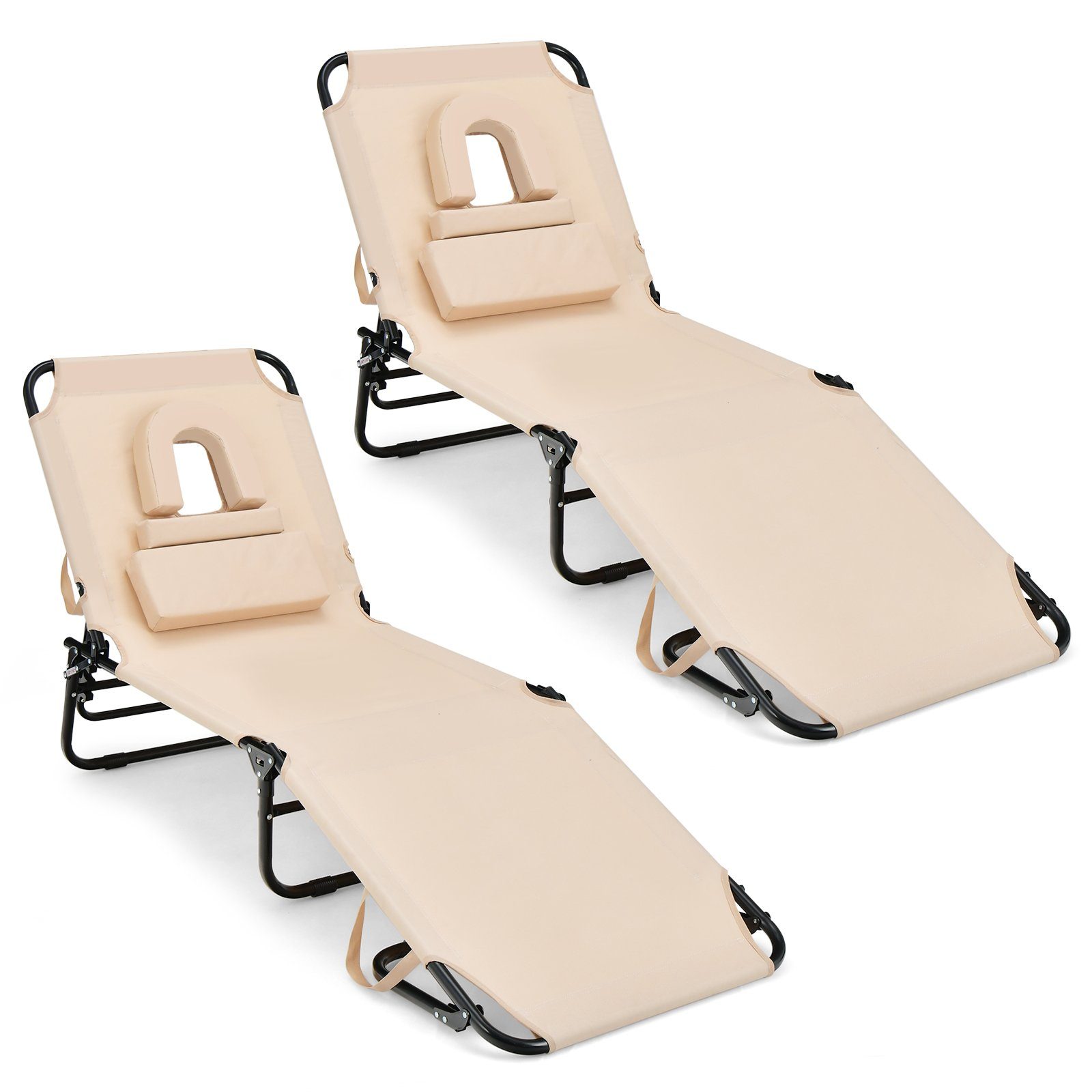 COSTWAY Gartenliege Sonnenliege, 2 St., mit günstig online kaufen