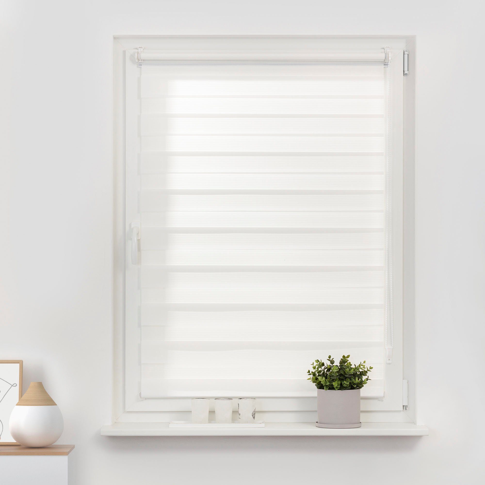 Doppelrollo Duo-Rollo Klemmfix, ohne Bohren, blickdicht, LICHTBLICK ORIGINAL, Lichtschutz, ohne Bohren, freihängend, Klemmfix, einfache Montage des Rollos