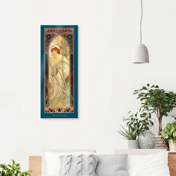 Posterlounge XXL-Wandbild Alfons Mucha, Die Vier Tageszeiten - Abendträumerei (Rêverie du soir), Schlafzimmer Vintage Malerei