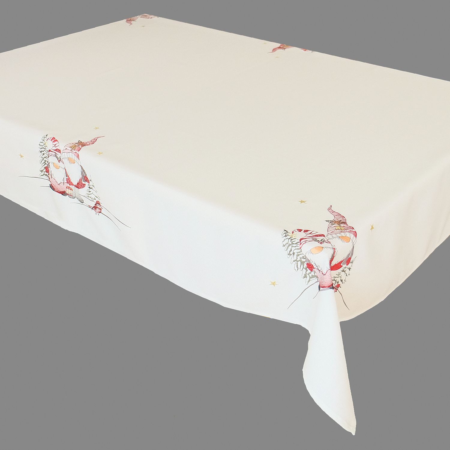 texpot Tischdecke Stickerei Wichtelmänner Weihnachten Winter (1-tlg) günstig online kaufen