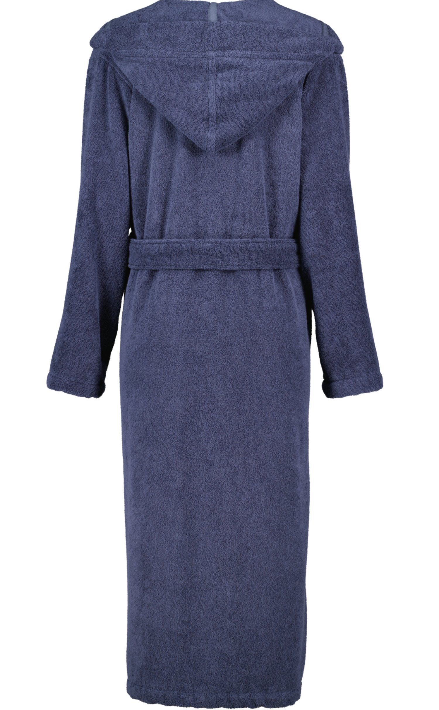 Cawö Home Damen Bademantel Kapuze 827 - Farbe: blau - 17 - L günstig online kaufen