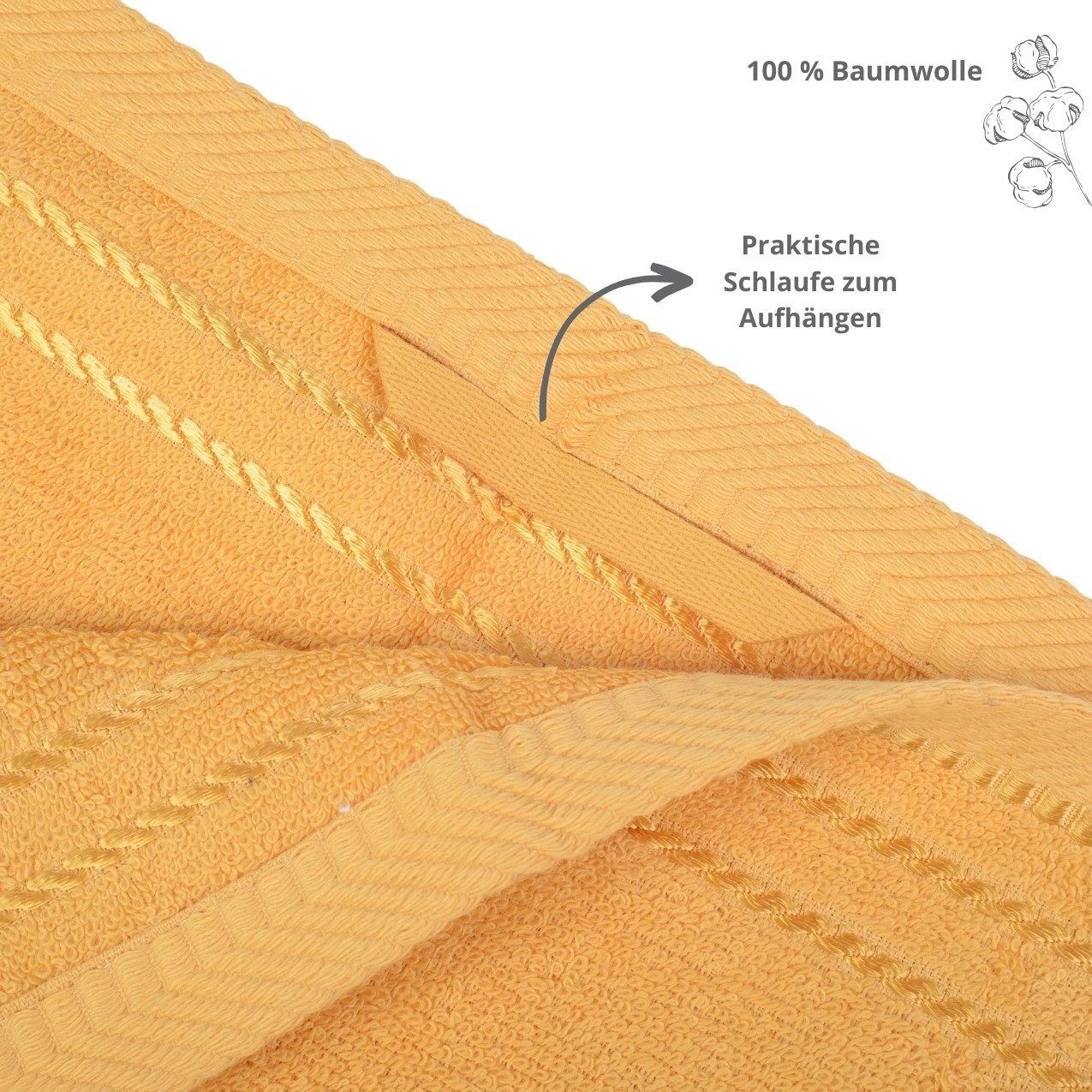 liebling Gästehandtuch Potsdam, 100% Baumwolle, mit praktischer Schlaufe zum Aufhängen, hochwertig, formstabil