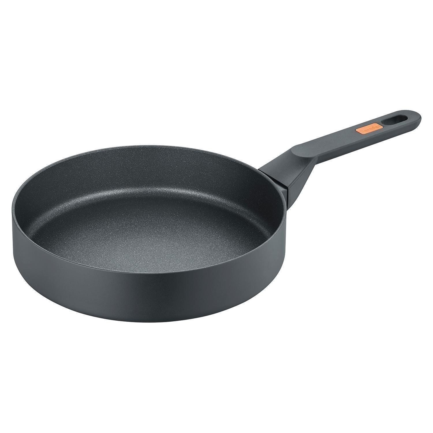 Berndes Schmorpfanne ECO LIFE, Schwarz, Aluminium (2-tlg), alle Herdarten, mit Glasdeckel, Antihaft, Ø 28 x H 5,5 cm