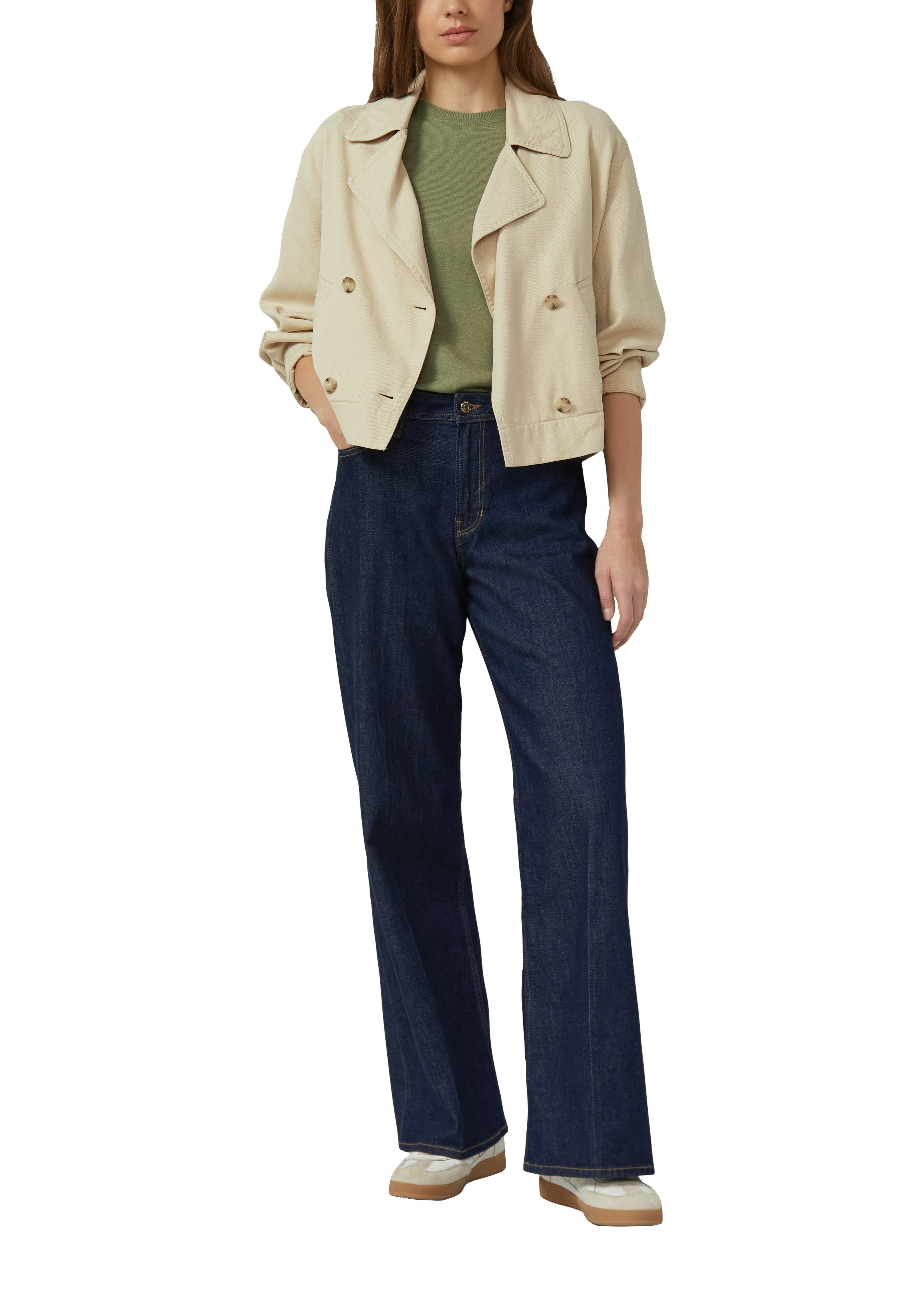 s.Oliver Strickpullover Halbarm-Strick mit Viskose