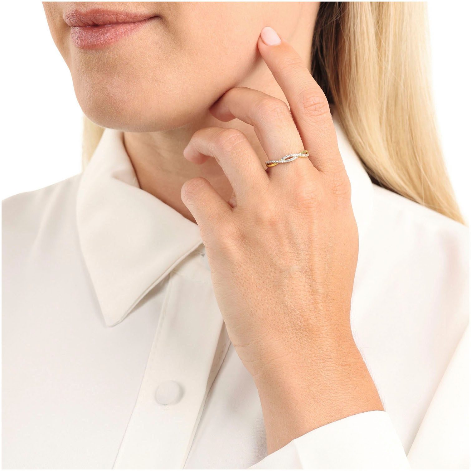 Amor Fingerring, mit Zirkonia (synth)