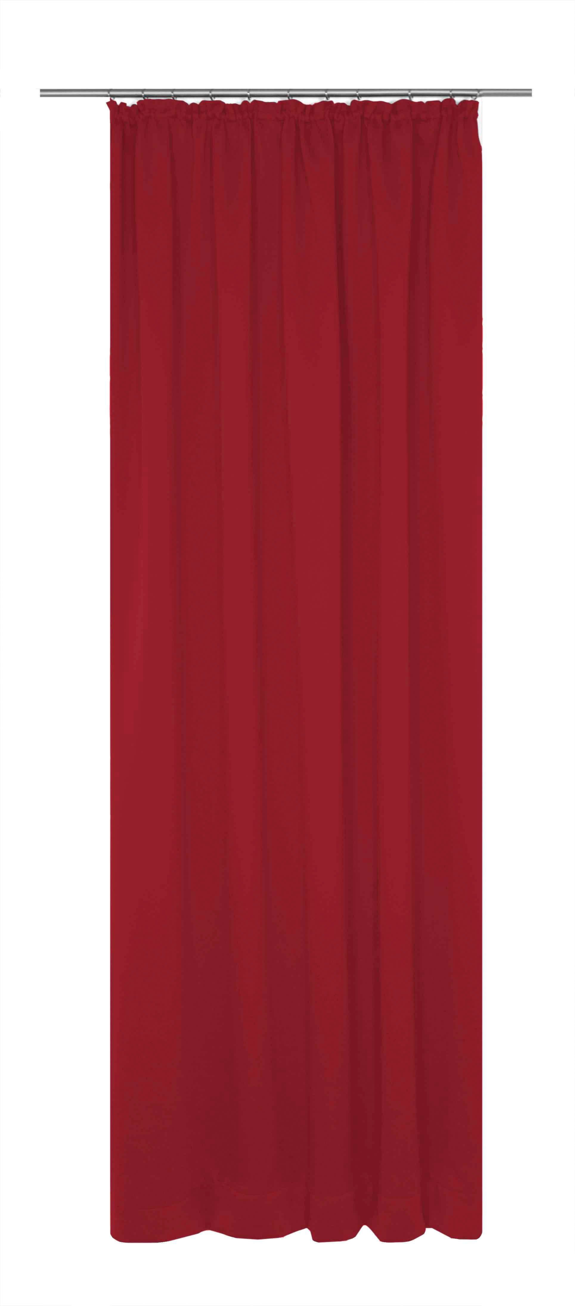 Vorhang Dim out, Wirth, Kräuselband (1 St), verdunkelnd, nach Maß rot