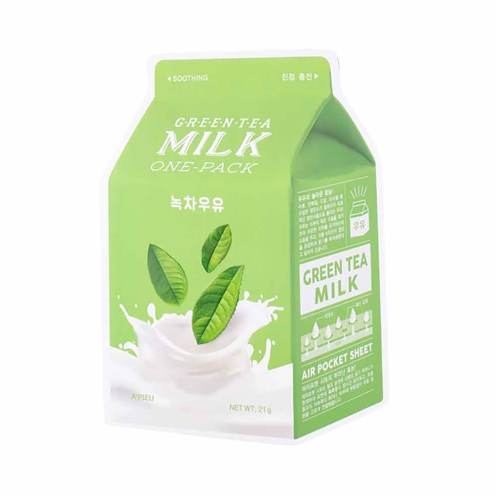 A'PIEU Gesichtsmaske A'PIEU, Milk One-Pack Facemask Green Tea