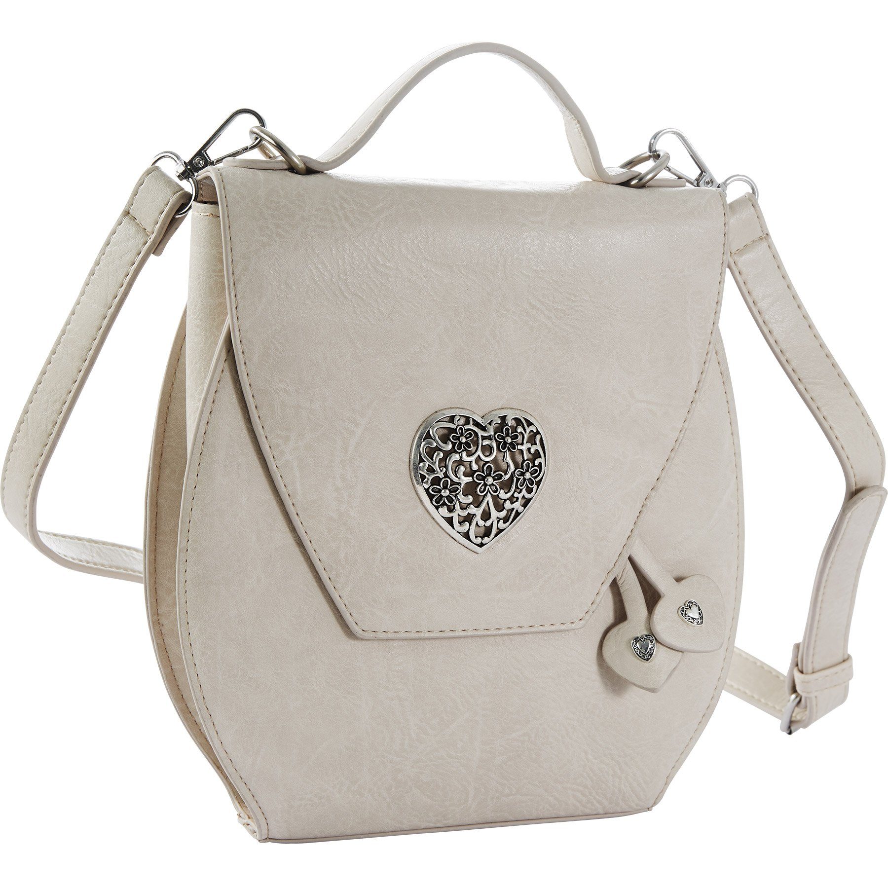 beige Henkeltasche Herzmadl dressforfun Handtasche