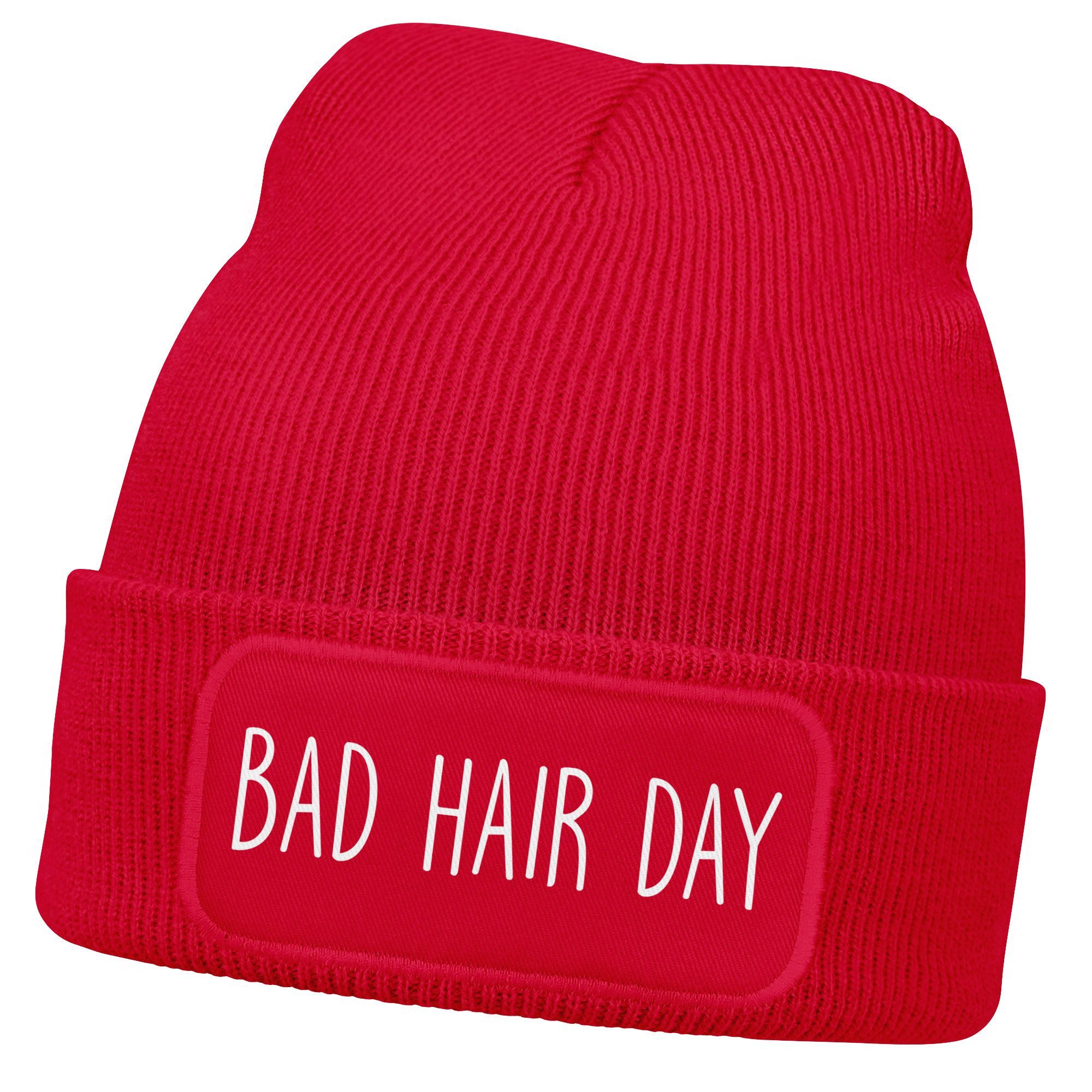MoonWorks Strickmütze Damen Beanie mit Patch günstig online kaufen