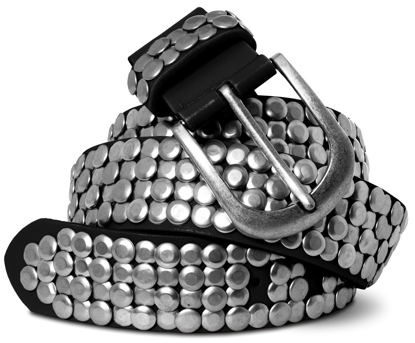 Caspar Nietengürtel GU272L Damen Vintage Leder Gürtel günstig online kaufen