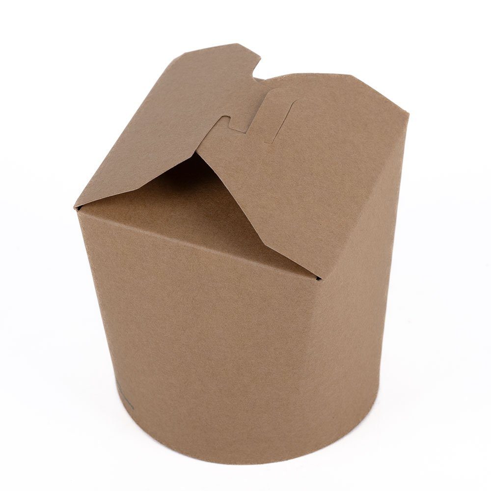 BioPak Pappteller, Take-Away Box Nudelbox umweltfreundlich Speisebox 650x Einweg 750ml