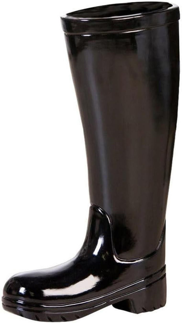 Casablanca by Gilde Schirmständer Schirmständer Gummistiefel Stiefel schwarz H. 45 cm (1 St), Glasierte Keramik, europäische Fertigung, Regenschirmständer
