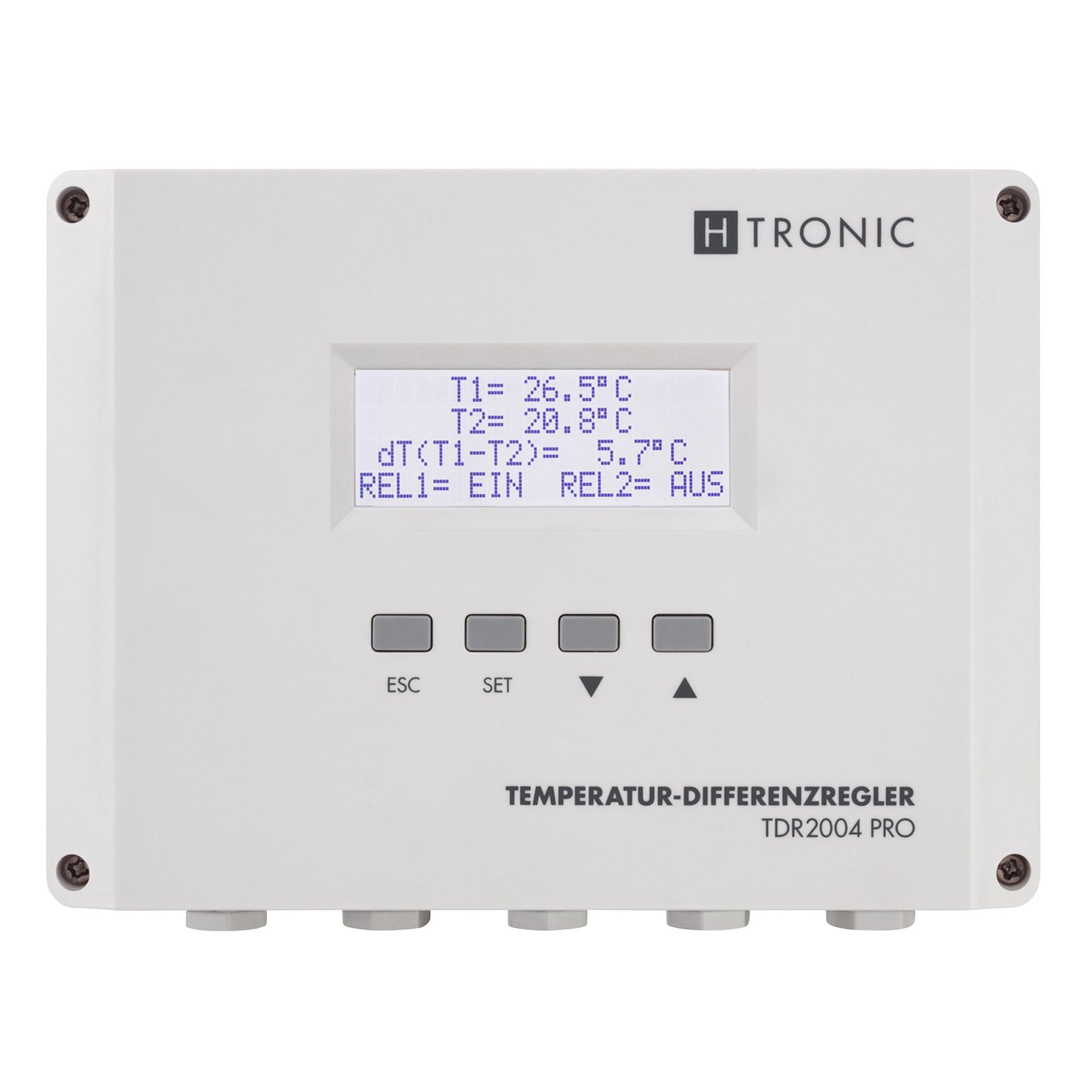H-Tronic Kaminofen-Differenzregler H-TRONIC Temperatur-Differenzregler TDR2004 pro, weiß