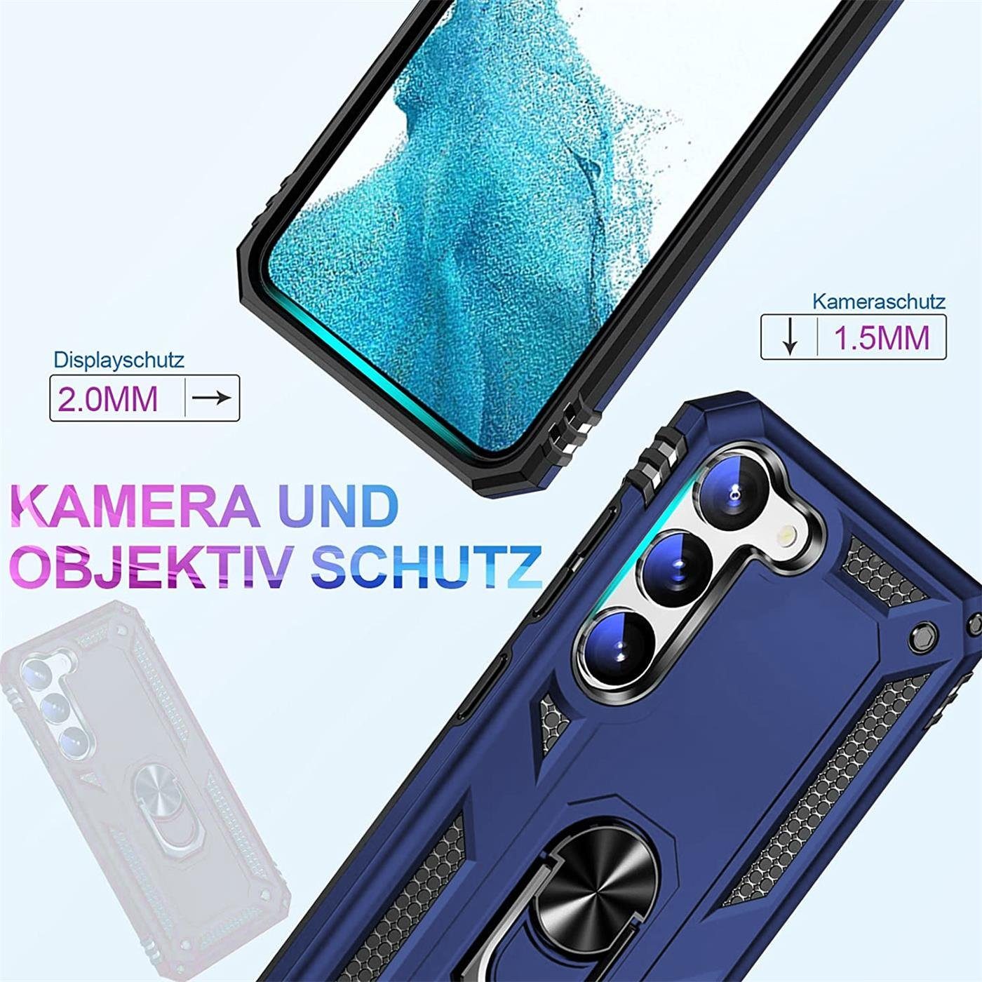 CoolGadget Handyhülle Armor Shield Case für Samsung Galaxy S23 6,1 Zoll, Outdoor Cover mit Magnet Ringhalterung Handy Hülle für Samsung S23 5G – Bild 2 von 5