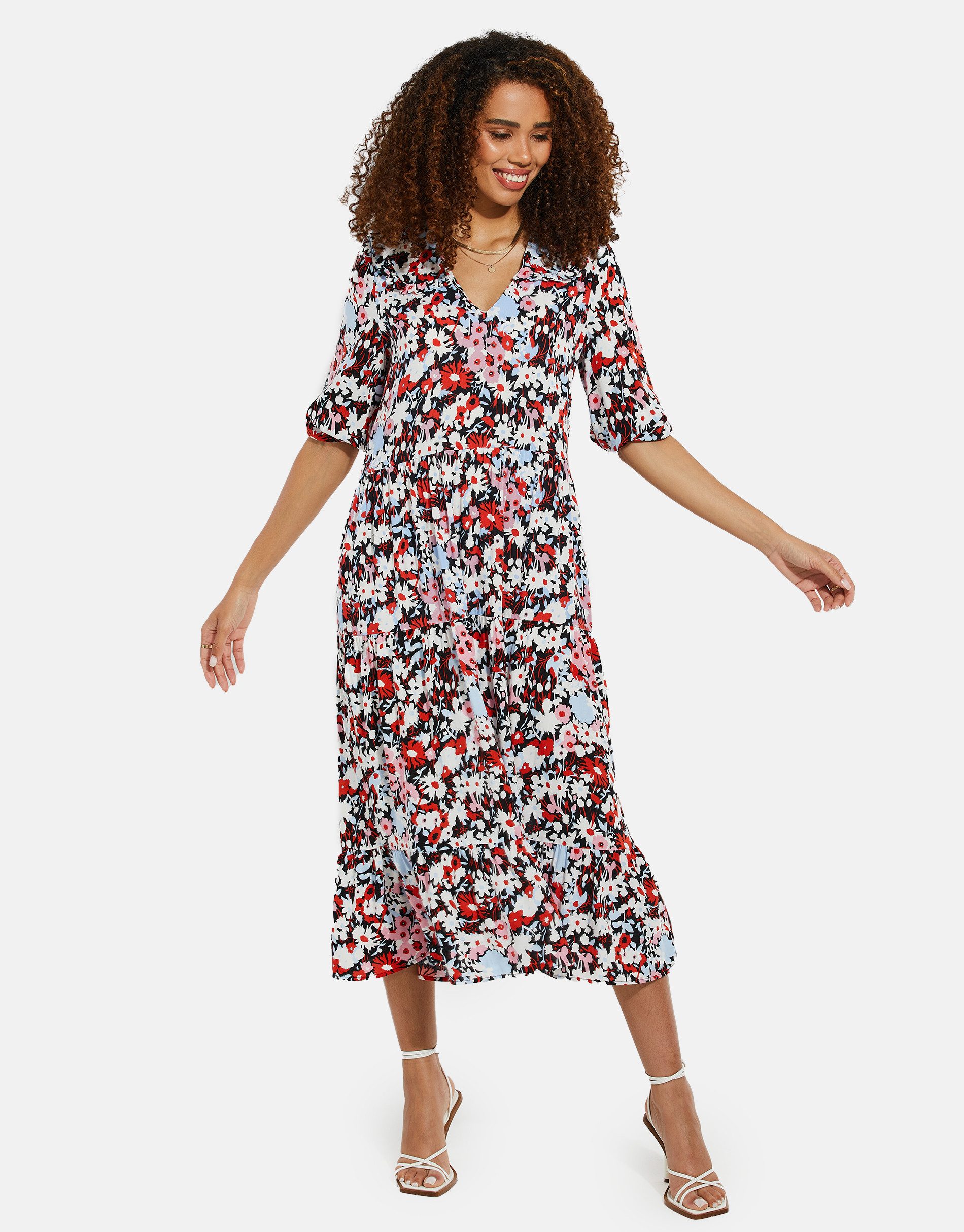 Threadbare Sommerkleid THB Lizzle Printed Smock (1-tlg) mit Volants