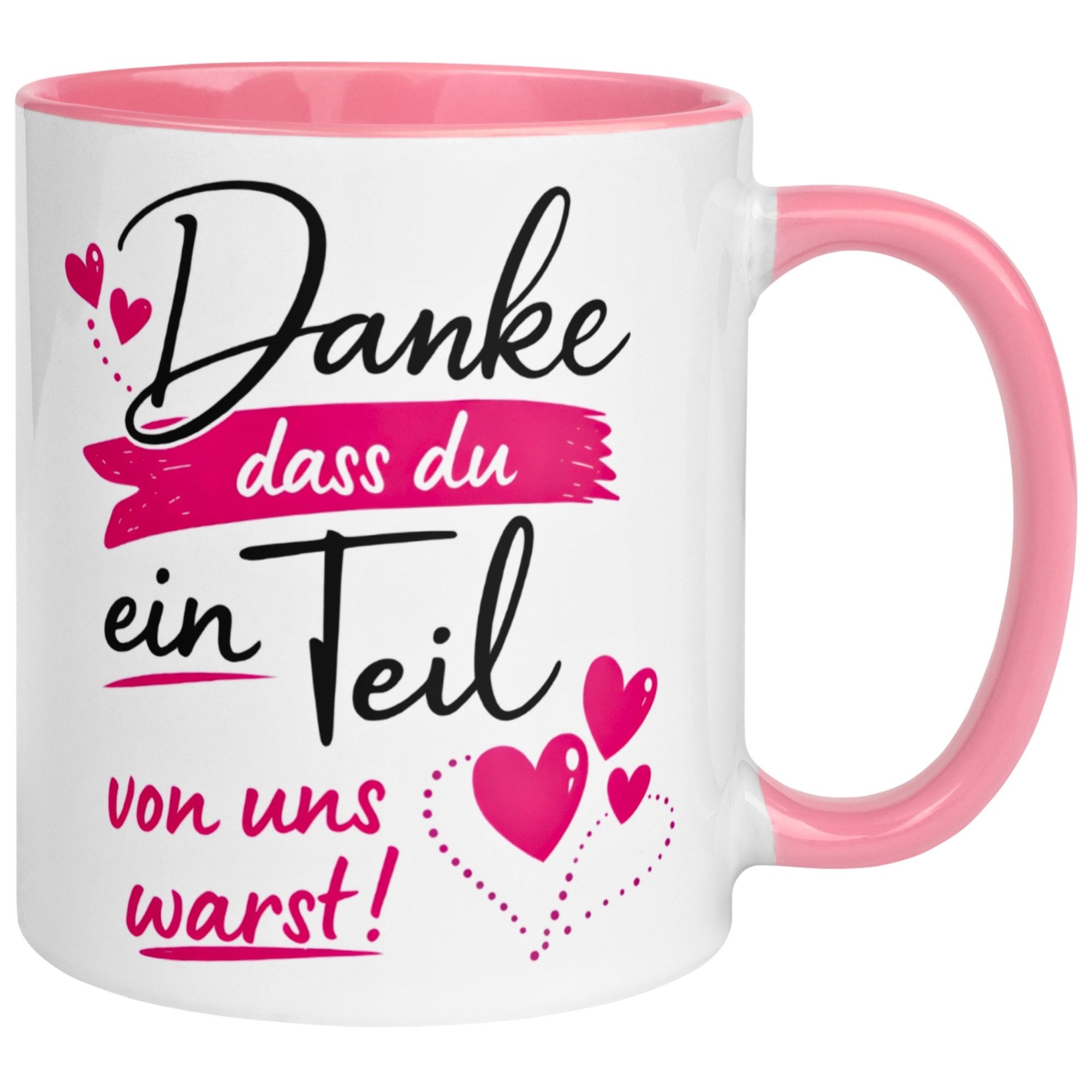 Momentals Tasse Abschied – „Ein Teil von uns warst“ – Abschiedsgeschenk für Kollegin, Gratis Versand · Links-&Rechtshänder · Spülmaschinenfest