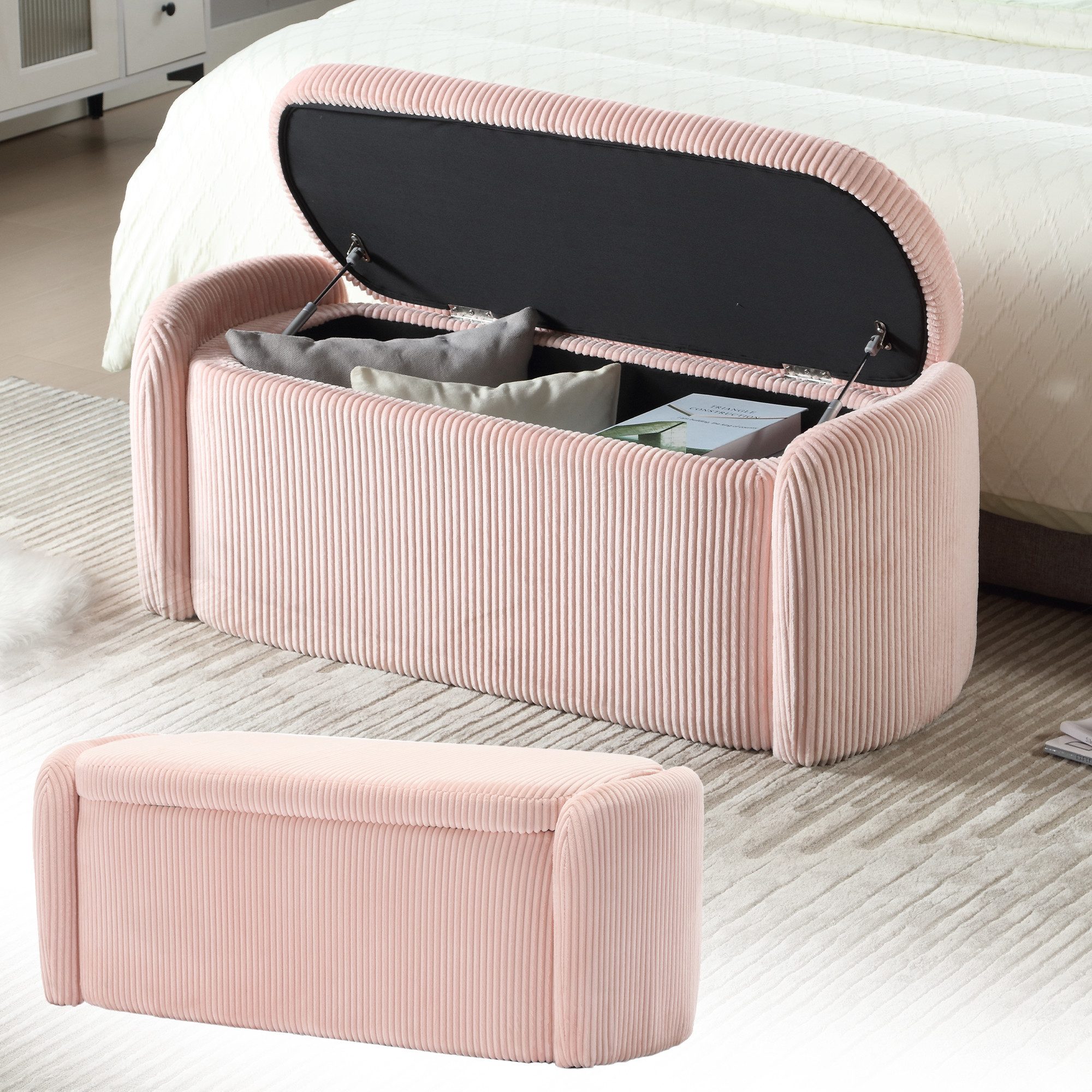 KLAM HOME Sitzhocker Polsterbank Nachttischhocker Moderner günstig online kaufen