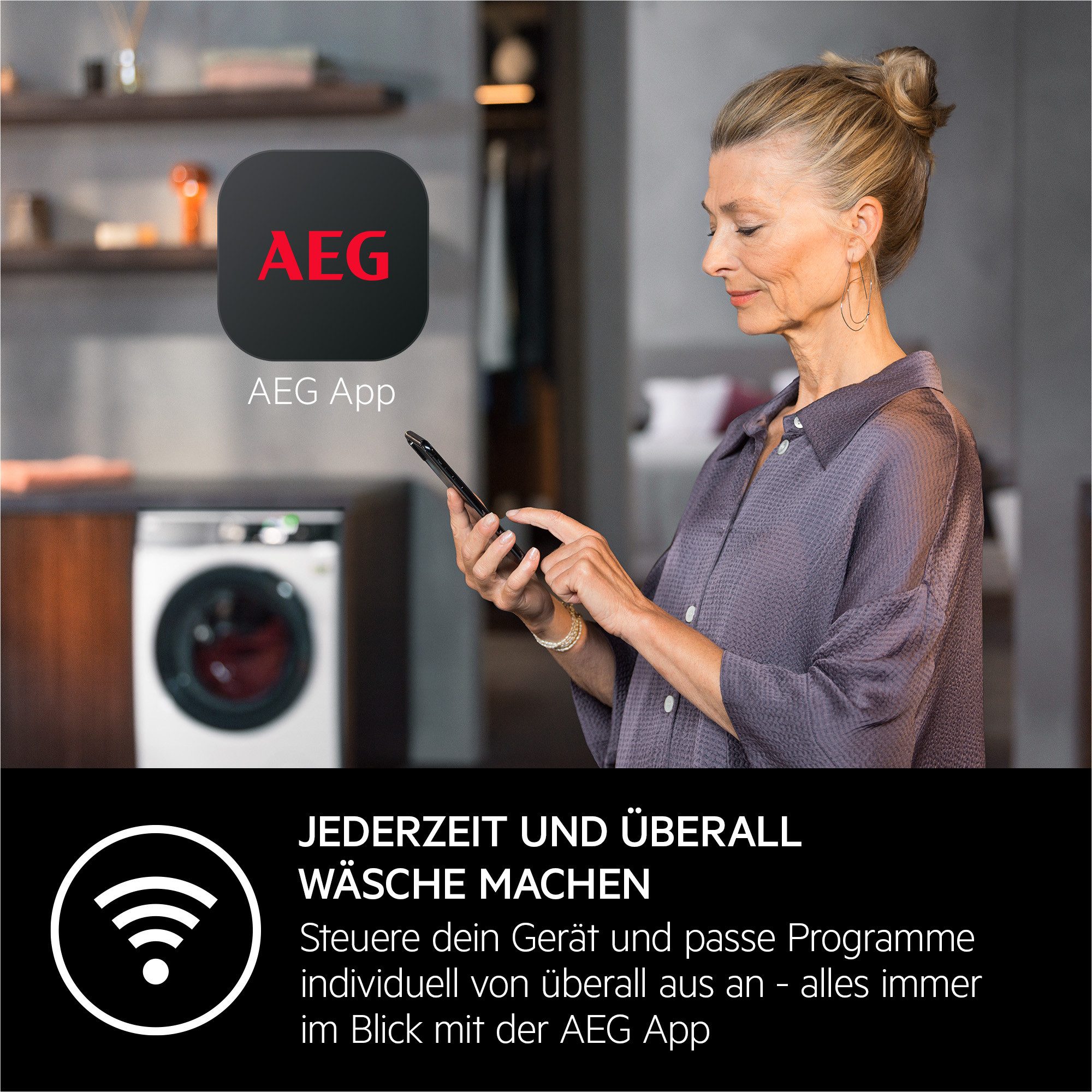 AEG Waschmaschine 9000 AbsoluteCare® LR9WW80400, 10 kg, 1400 U/min, SoftWater: Schützt Farbe und Form durch enthärtetes Wasser bei 30°C