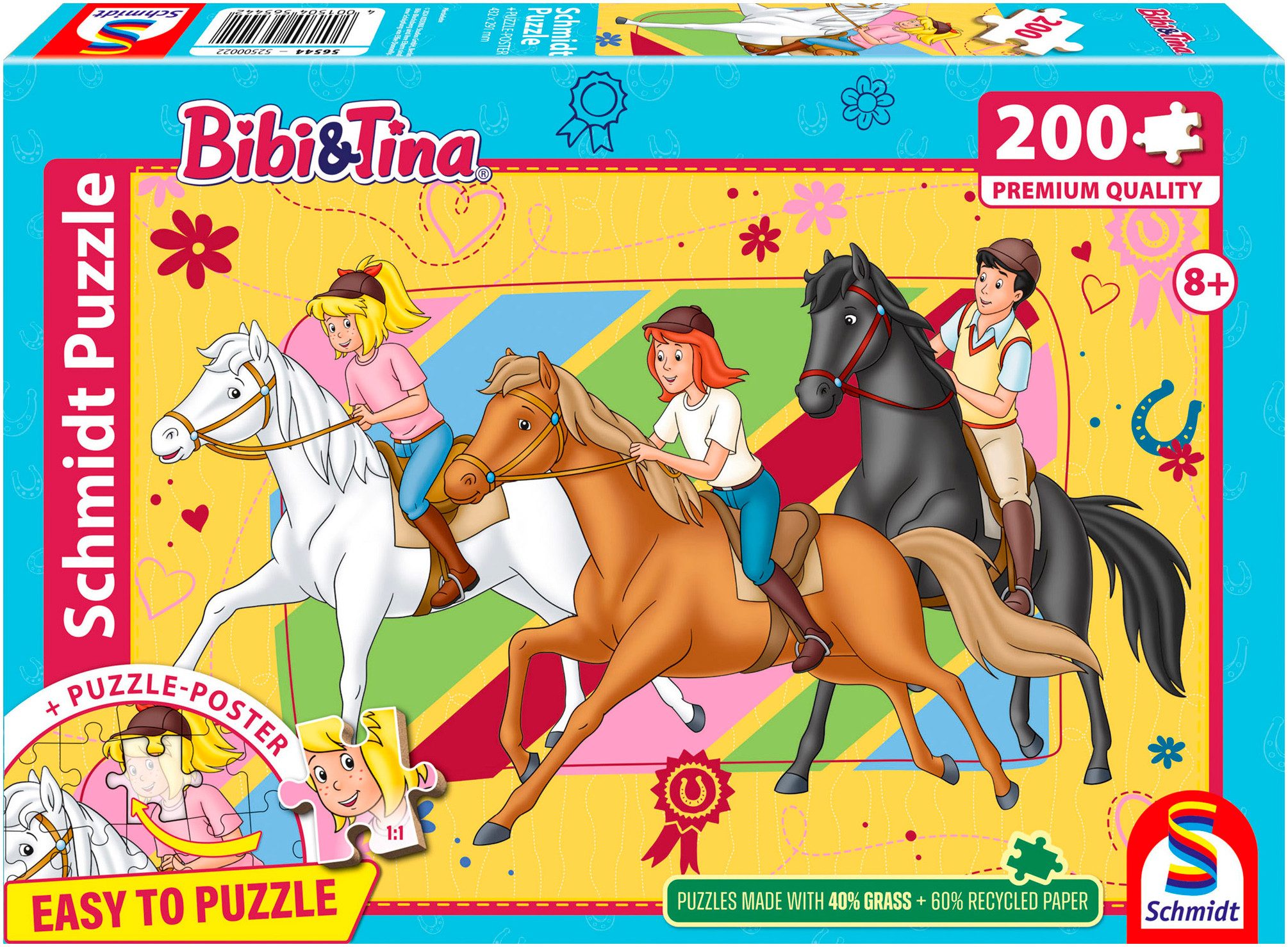 Schmidt Spiele Puzzle Bibi & Tina, Pferdeliebe, 200 Puzzleteile, Made in Europe