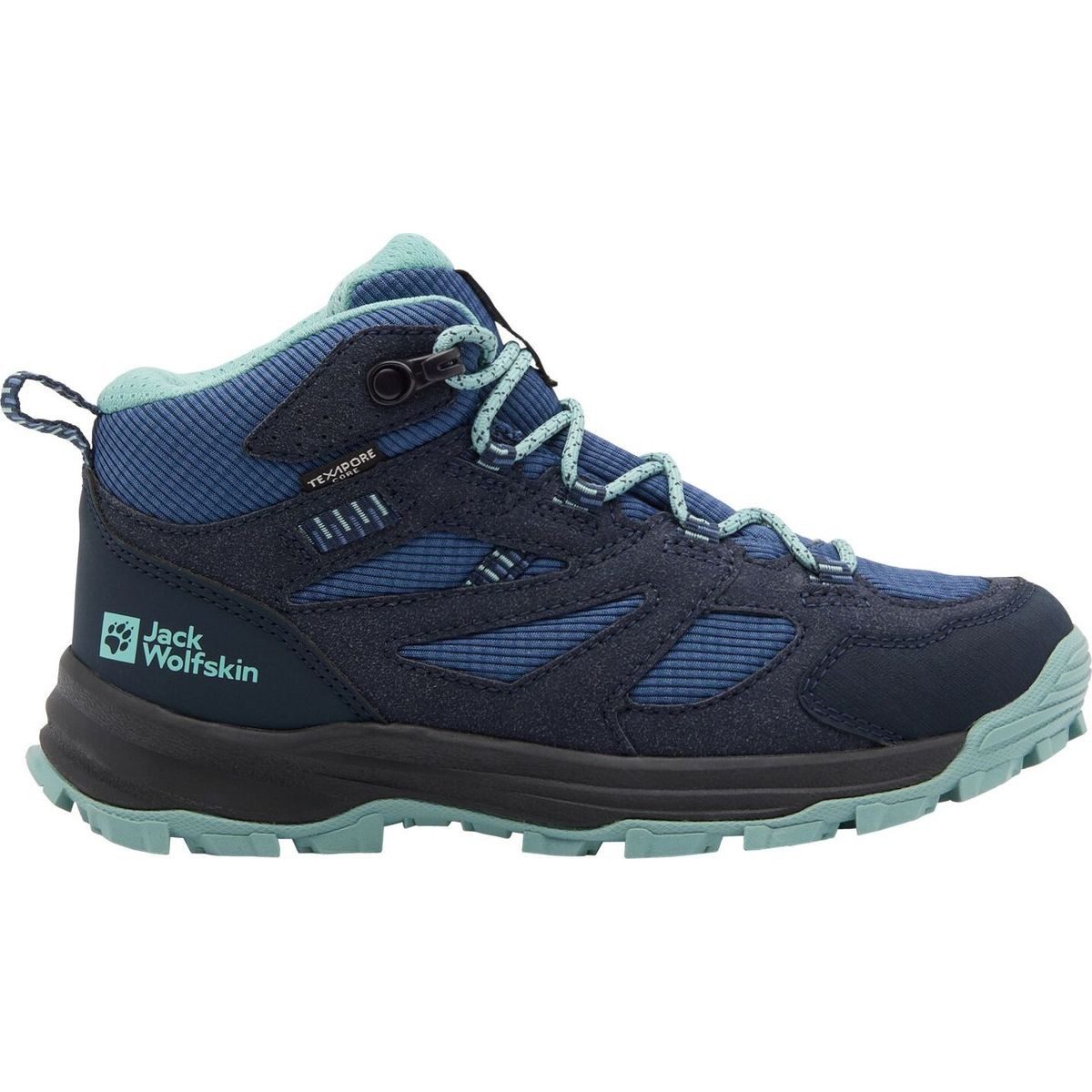 Jack Wolfskin Vojo Tour Texapore Mid K Hikingschuh Wasserdichte und atmungsaktive Wanderschuhe für Kinder mit robustem
