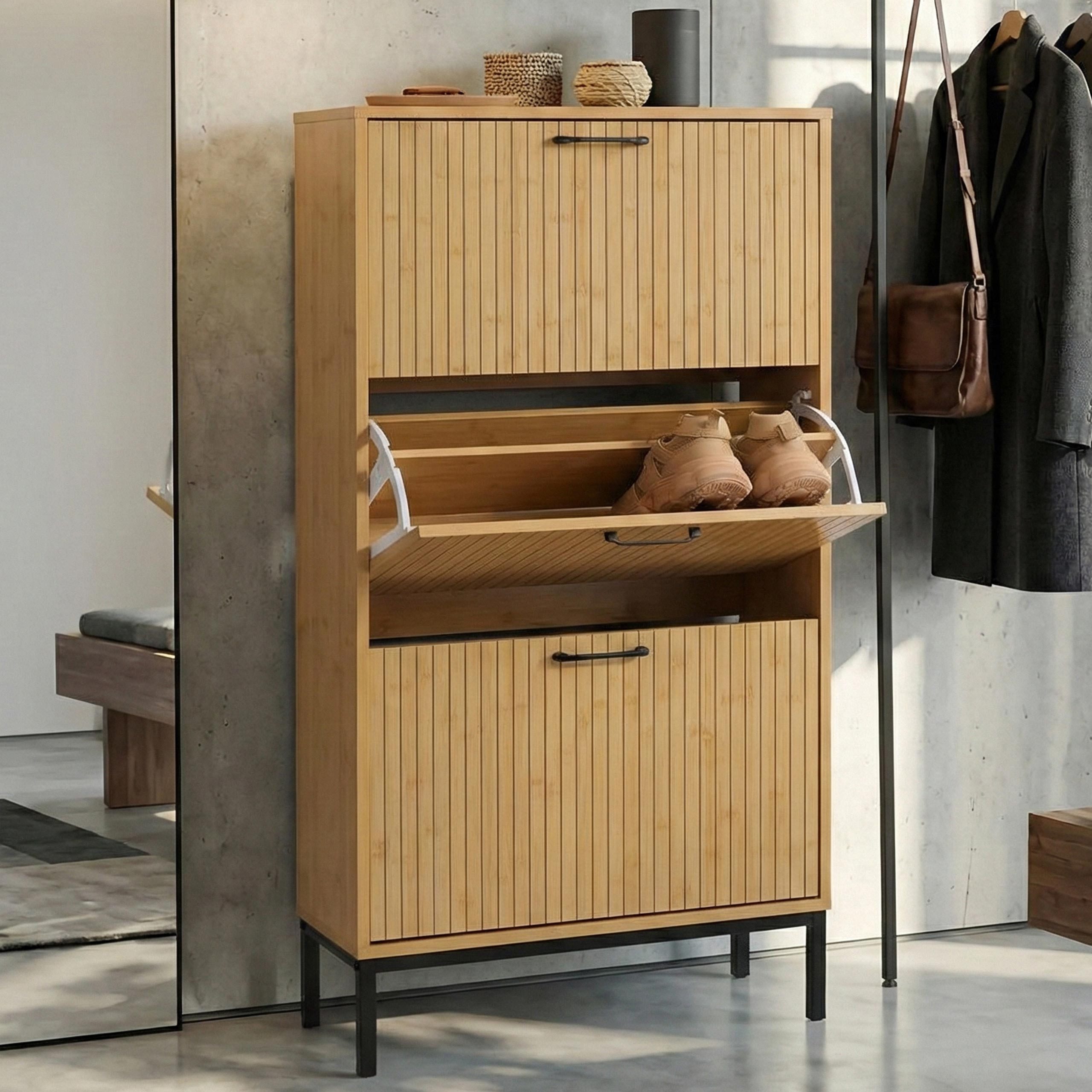 MCW Schuhschrank MCW-P48 Inklusive Fußbodenschoner